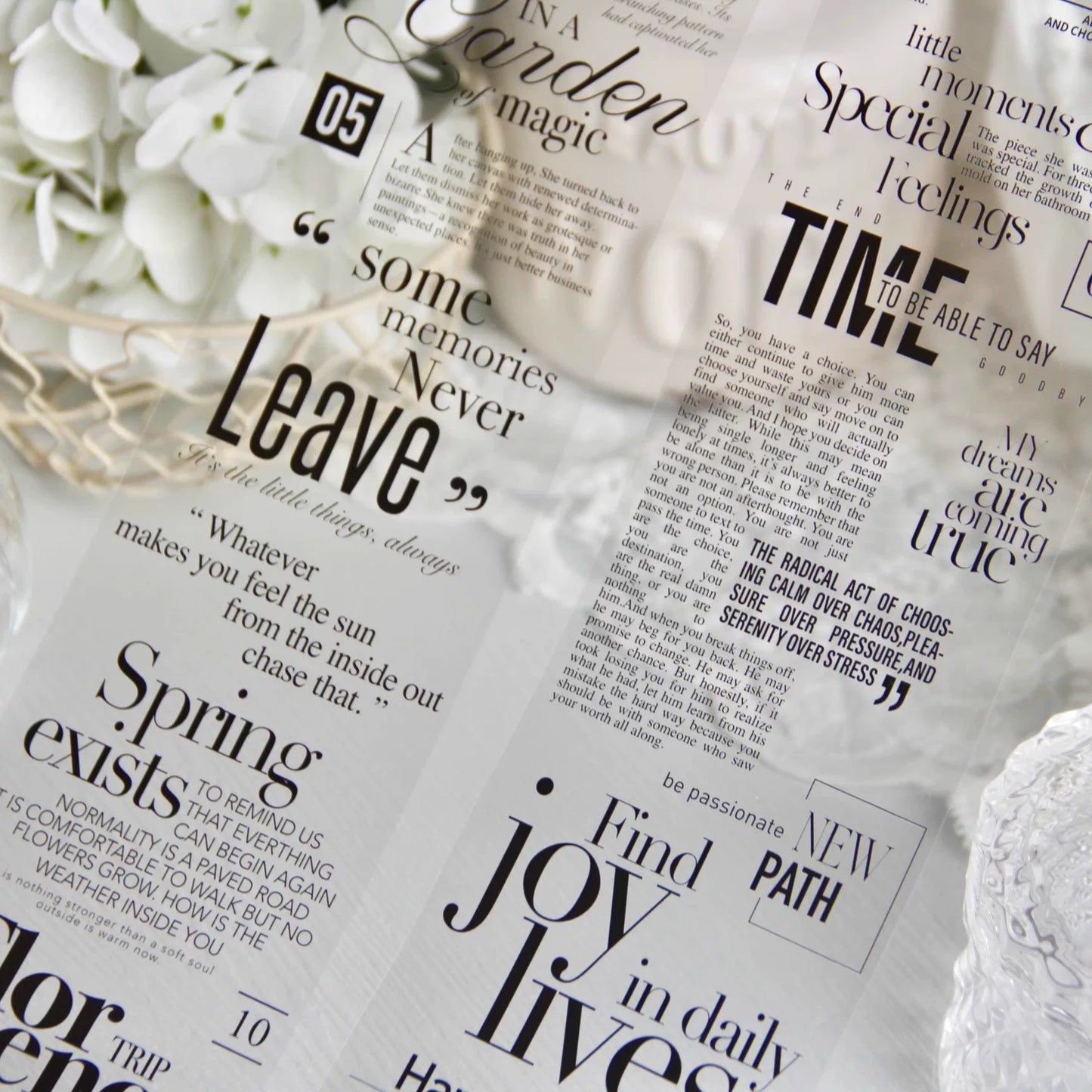 TianCheng-Vol6【Creative Journal】English Text Washi PET Tape,for Scrapbook Supplies,Scrapbook Tape Stickers,Junk Journal Supplies