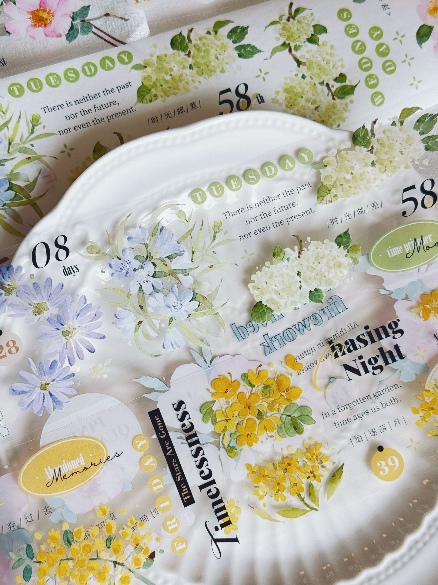 XiYue【Spring Day】Original Design Washi/PET Tape Stickers