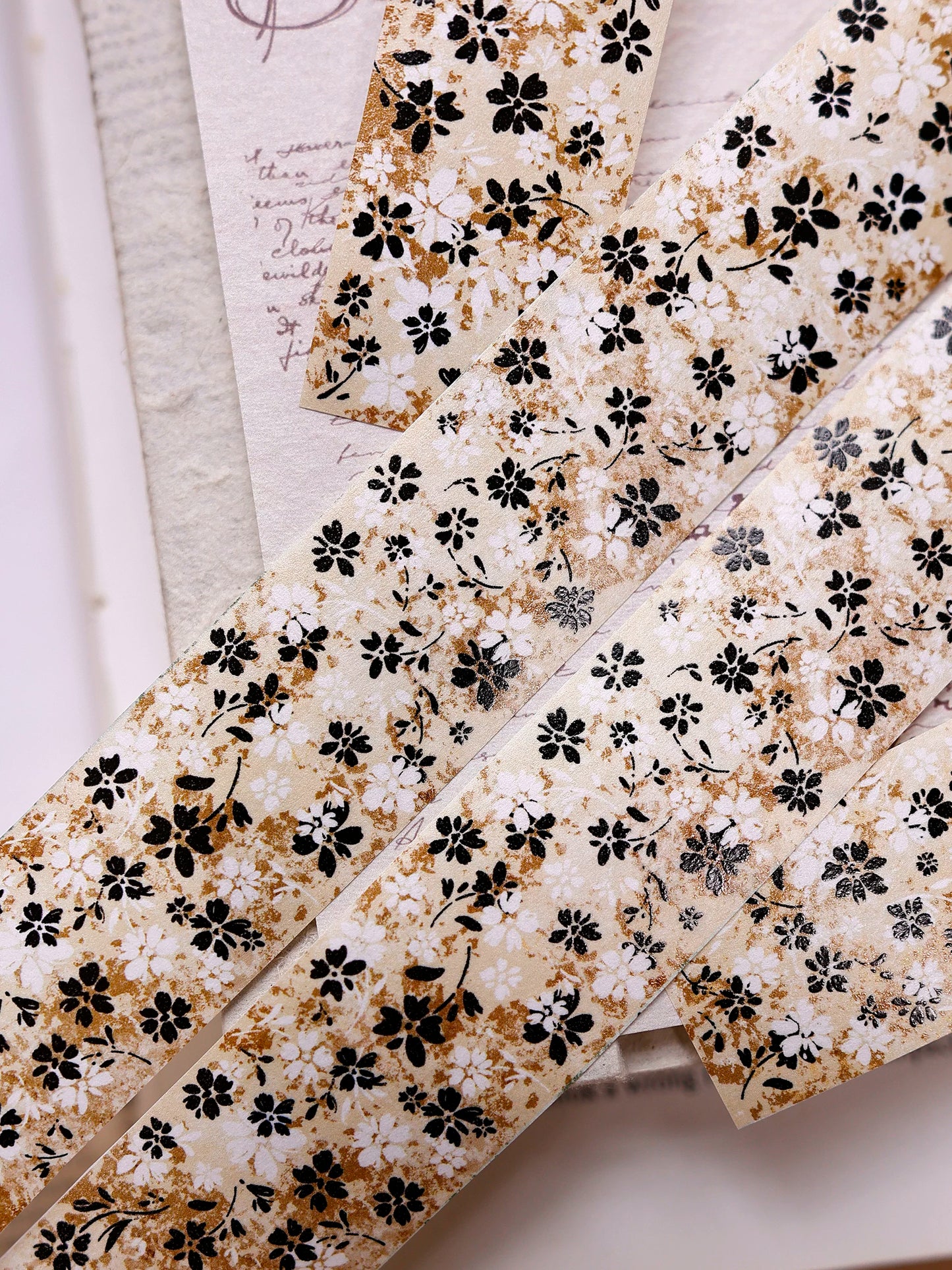 XiaoBaiJia Salt Series【Green Mist Flower Message / Brown Tea Flower Shadow】Pre-cut Orginal Design Washi/Pet Tape Light Retro Stickers