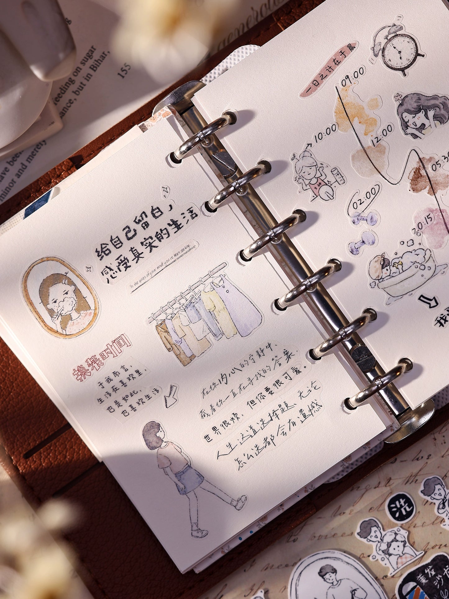 XiaoBaiJia Minimalist Style【Daily Affairs】Light Retro Orginal Design Washi Pet Tape Landscape Stickers