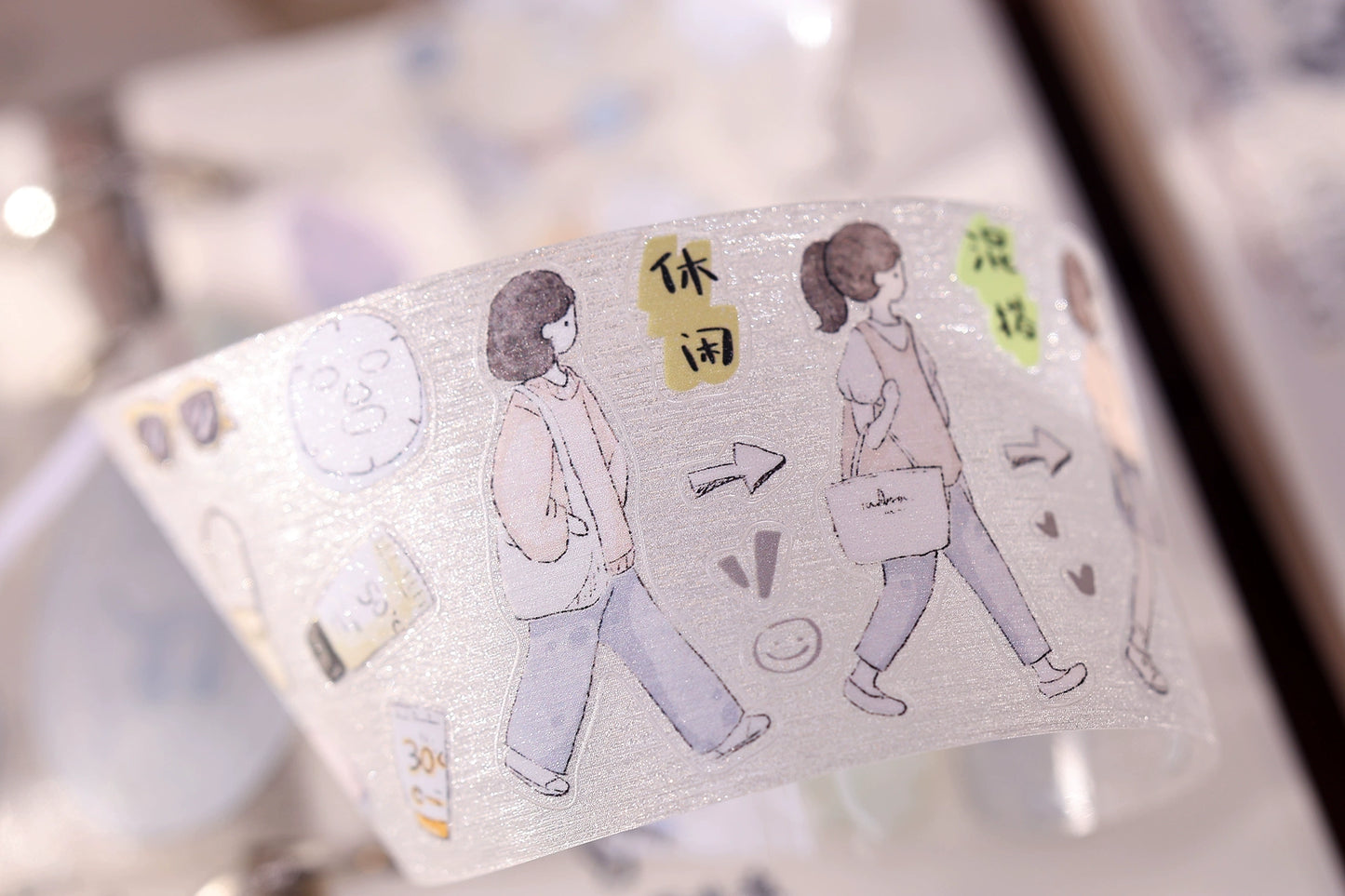 XiaoBaiJia Minimalist Style【Daily Affairs】Light Retro Orginal Design Washi Pet Tape Landscape Stickers