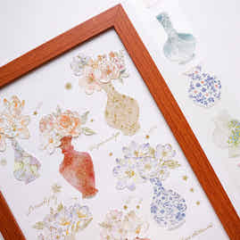 Yuanzi-Jennyuanzi【Nianci 2】Pre-cut Vase Washi PET Tape