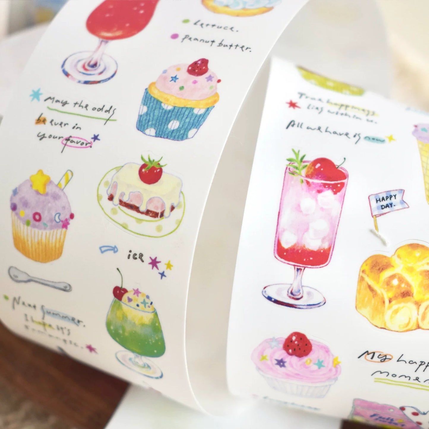 Dover Original【Cold Drinks & Desserts Theme】Salt-style Cute Pre-cut Washi Tape Sticker