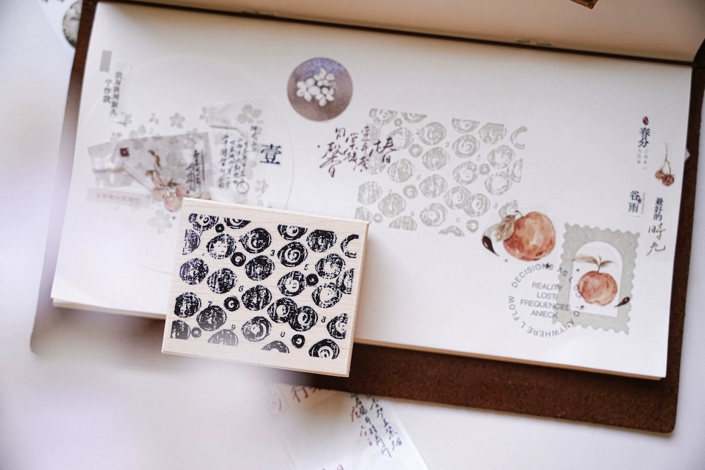 Yuanzi Vol7【Background Flower Series】Upgraded Rubber Retro Maple Stamp for Washi Tape