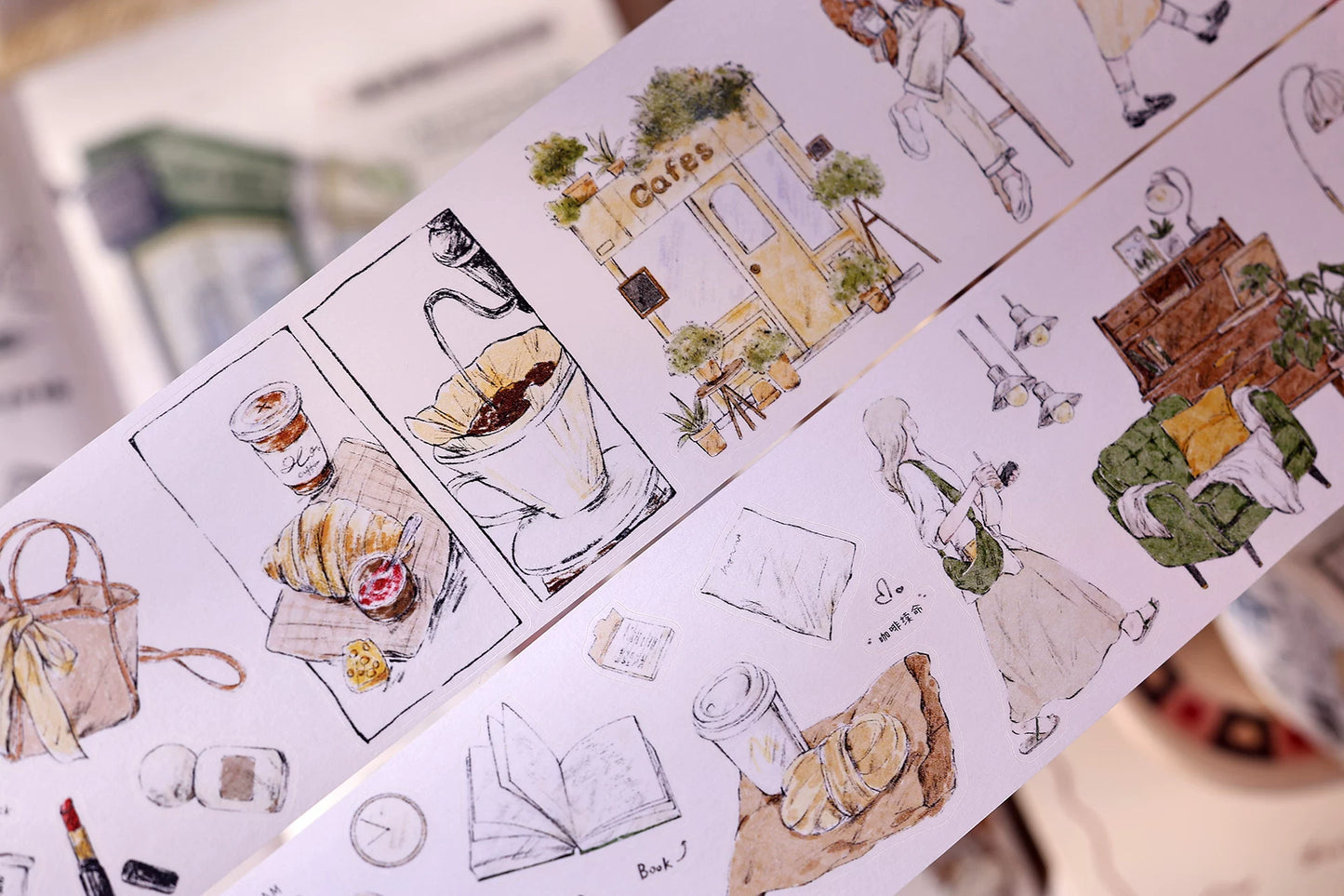 XiaoBaiJia Salt Series【A Person's Daily Routine】Pre-cut Orginal Design Washi/Pet Tape Light Retro Stickers