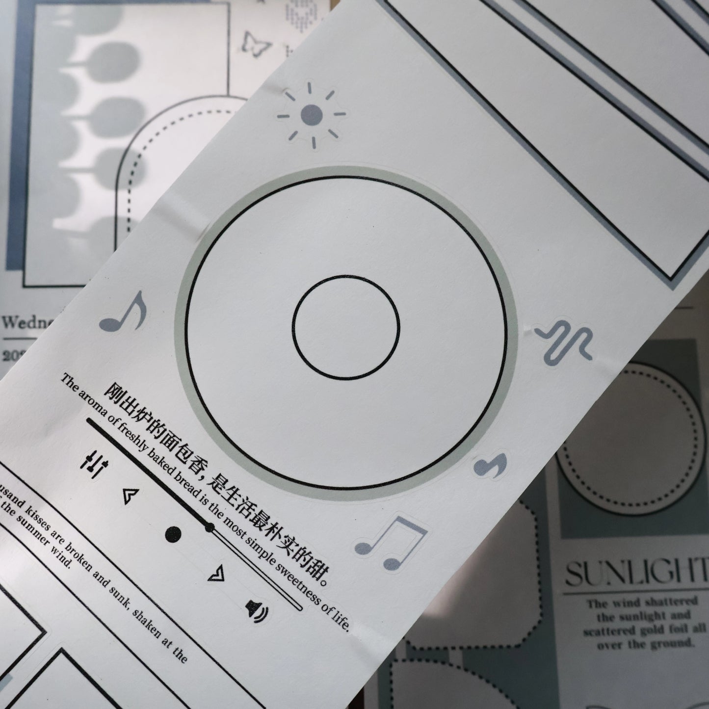 YiEr Vol15【Colorful Border】Orginal Design Pre-cut Washi/Pet Border Tape Light Retro Landscaping Stickers