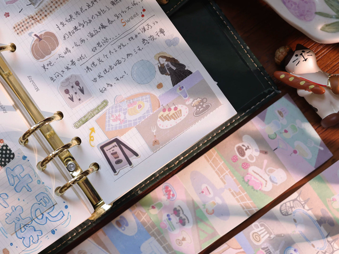 YiEr Vol8【Afternoon Snack】Salt Series Pre-cut Orginal Design Tear-off Notes Roll Washi Pet Tape