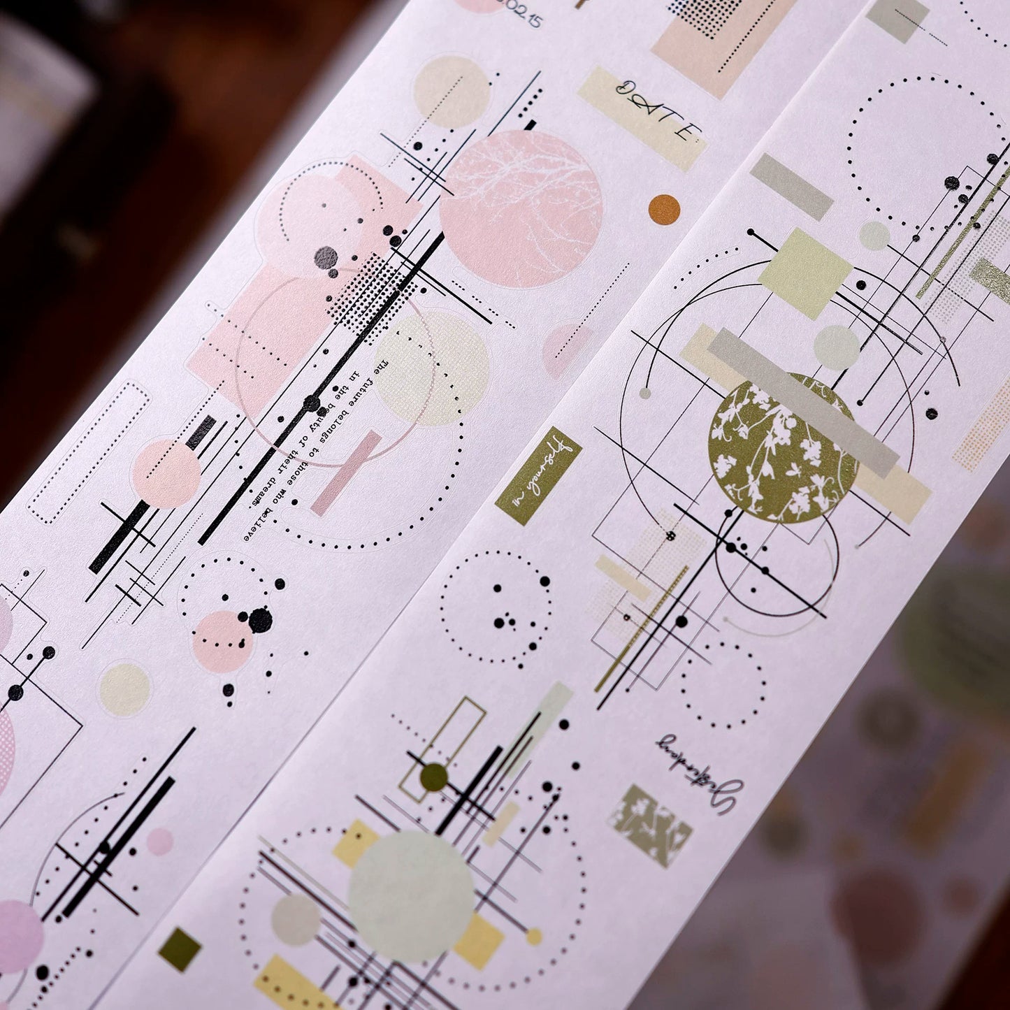 XiaoBaiJia Salt Series【Color Circle Collection】Pre-cut Orginal Design Washi/Pet Tape Light Retro Stickers