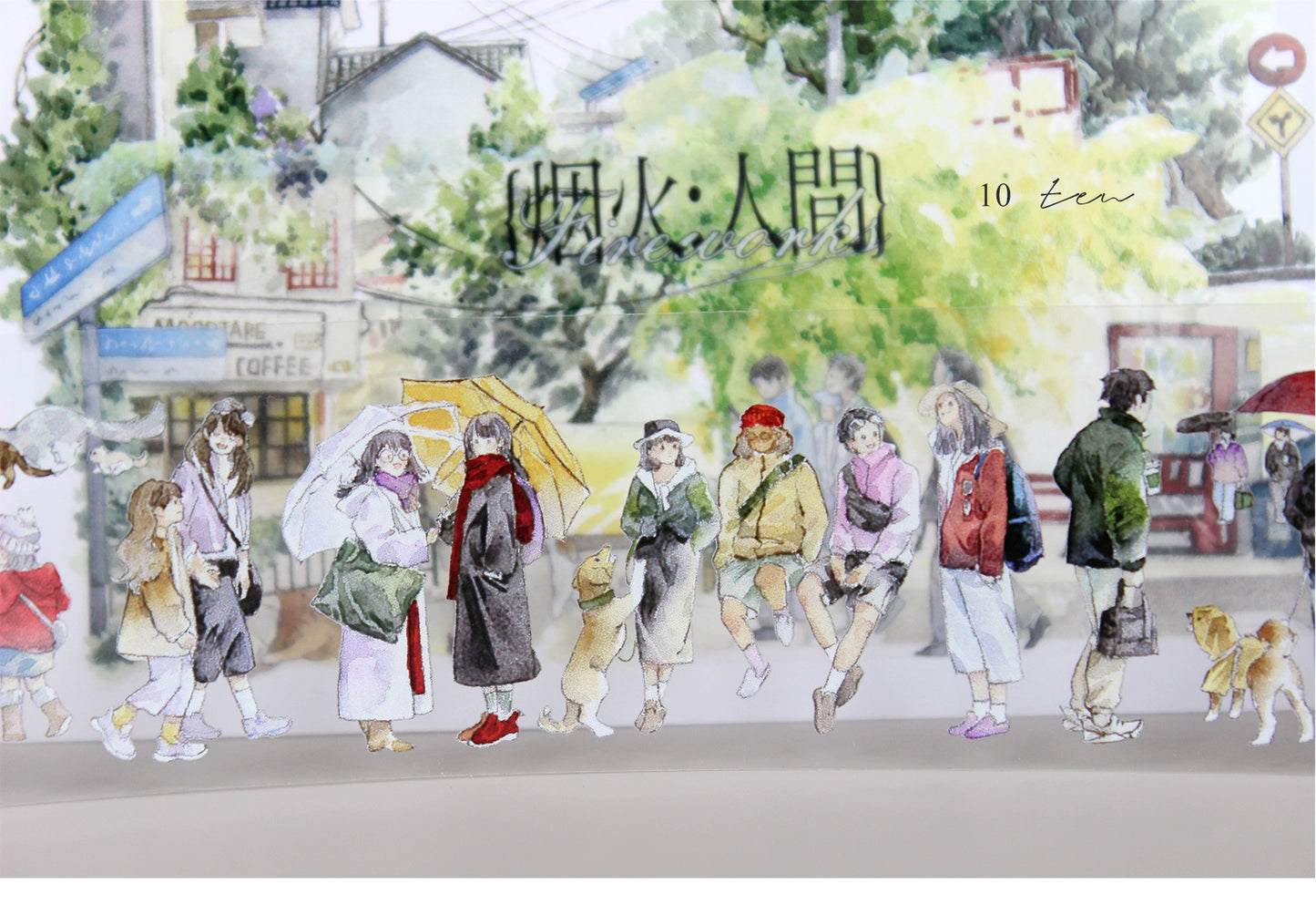 Moodtape【Passer-by&Summer Sea Street】Cute Character Original Washi Tape Stickers,for Scrapbook Supplies,Scrapbook Tape Stickers,Junk Journal Supplies