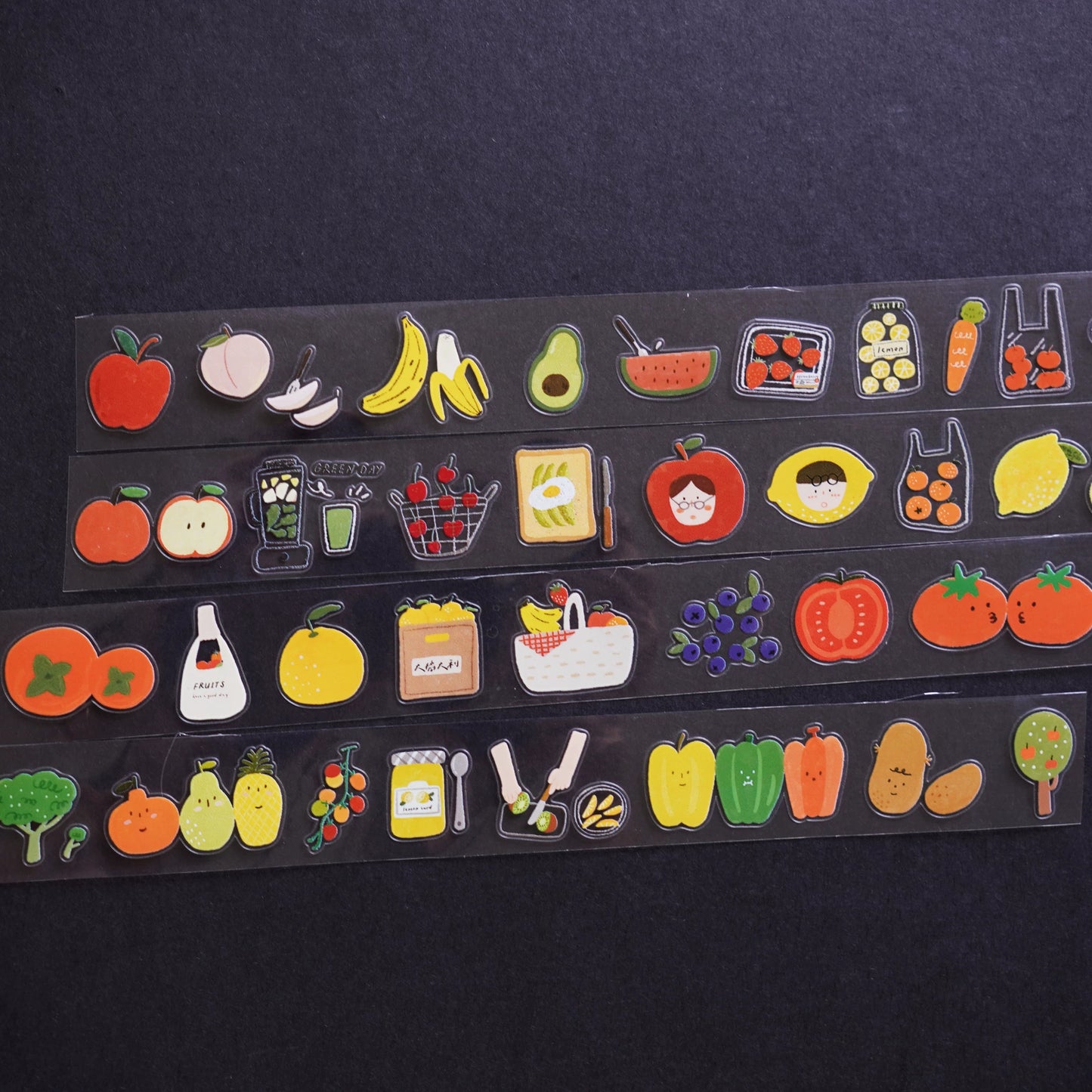 A Bit of A Studio【Daily Payment Receipt】Pre-cut Animal/Small Day/Fruit Washi/PET Tape