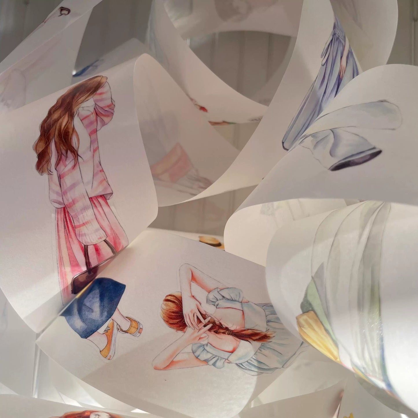 ZaoZao Vol2【Misty Isle】Original Design Kiss-Cut Washi PET Tape Stickers,for Scrapbook Supplies,Journaling,Junk Journal,Bullet Journal,Planner Stickers