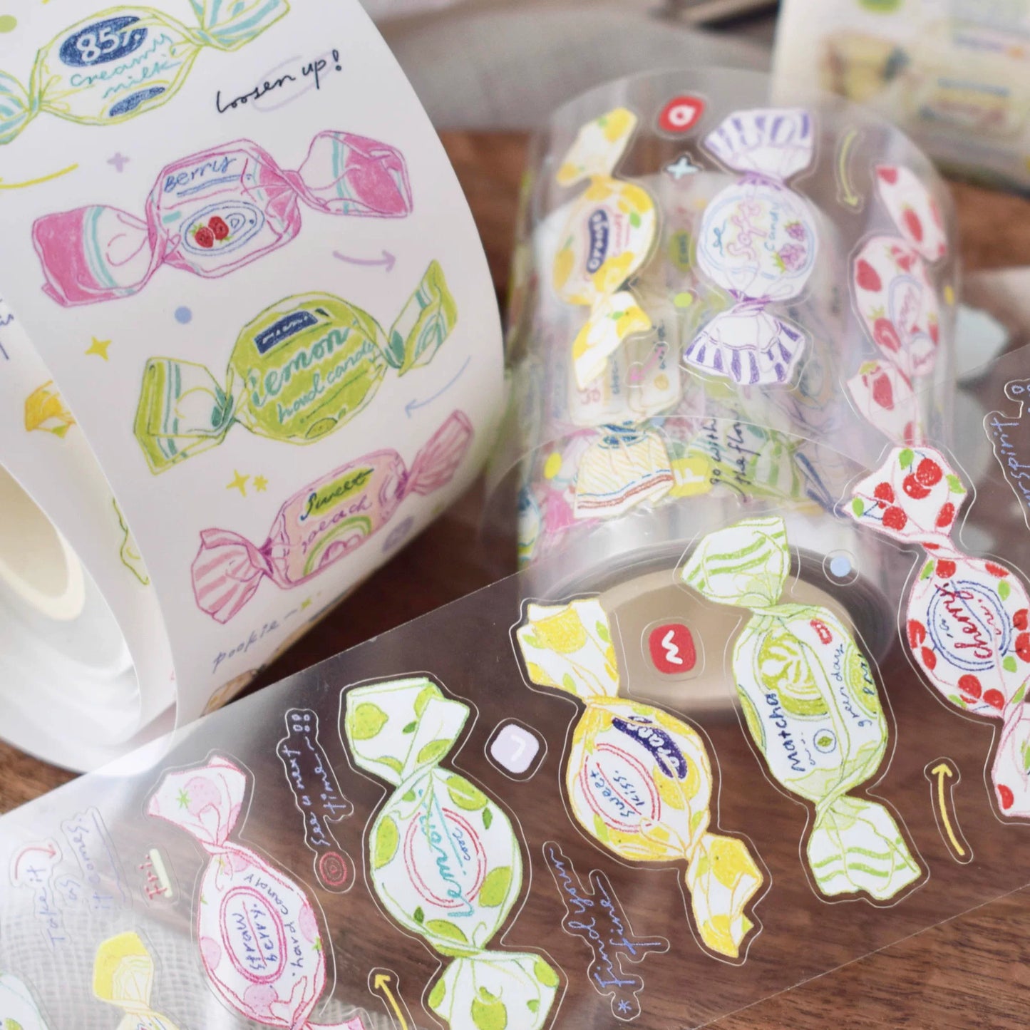 Dover Original【Candy 】Pre-cut Salt Cute Candy Washi Tape Sticker