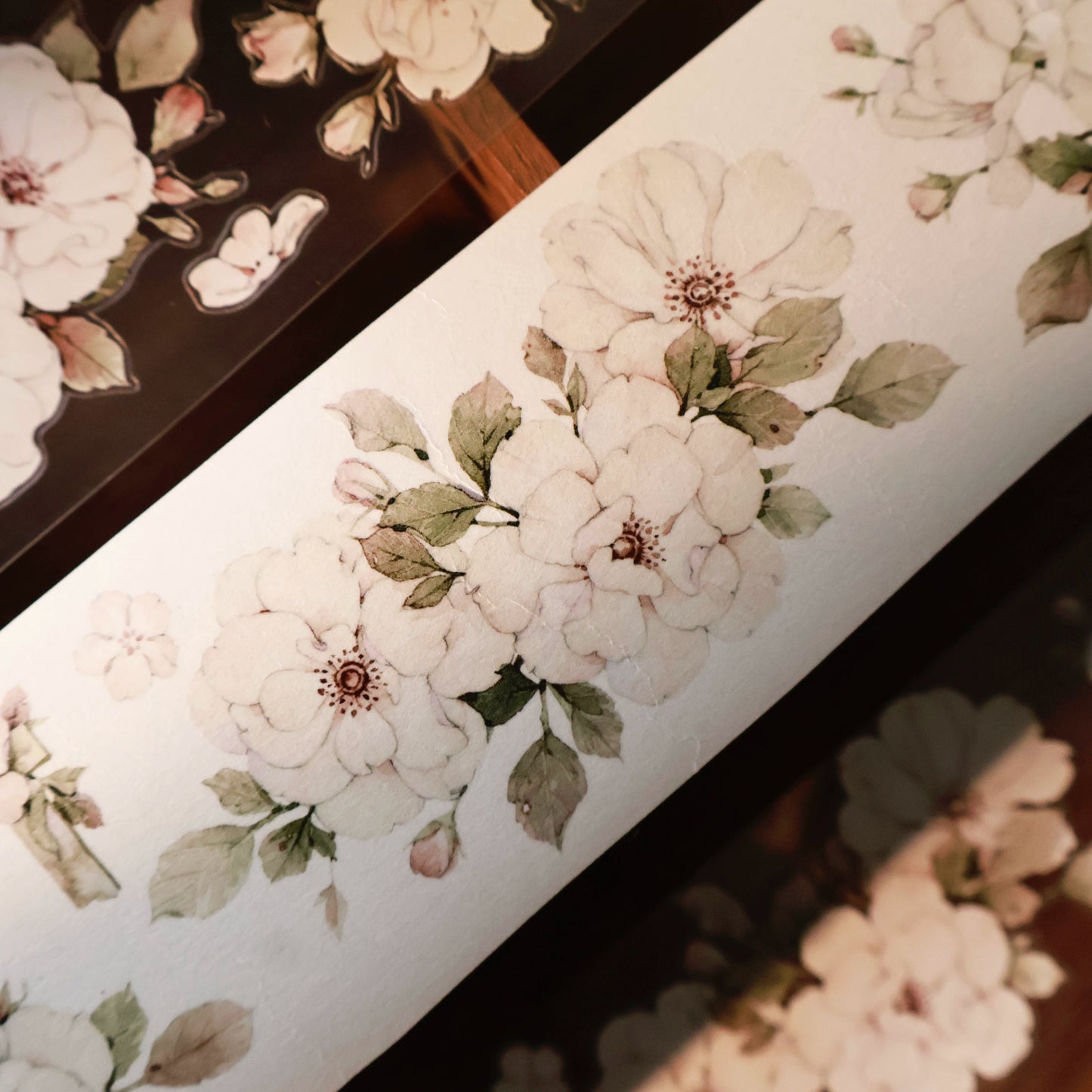 YiEr Vol15【Moonlight Rose】Orginal Design Pre-cut Washi/Pet Floral Tape Light Retro Landscaping Stickers