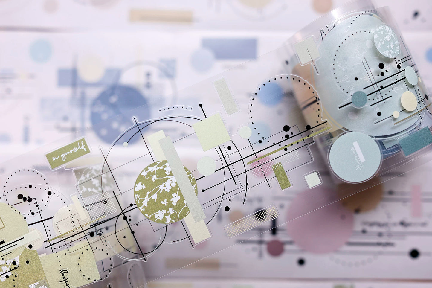 XiaoBaiJia Salt Series【Color Circle Collection】Pre-cut Orginal Design Washi/Pet Tape Light Retro Stickers