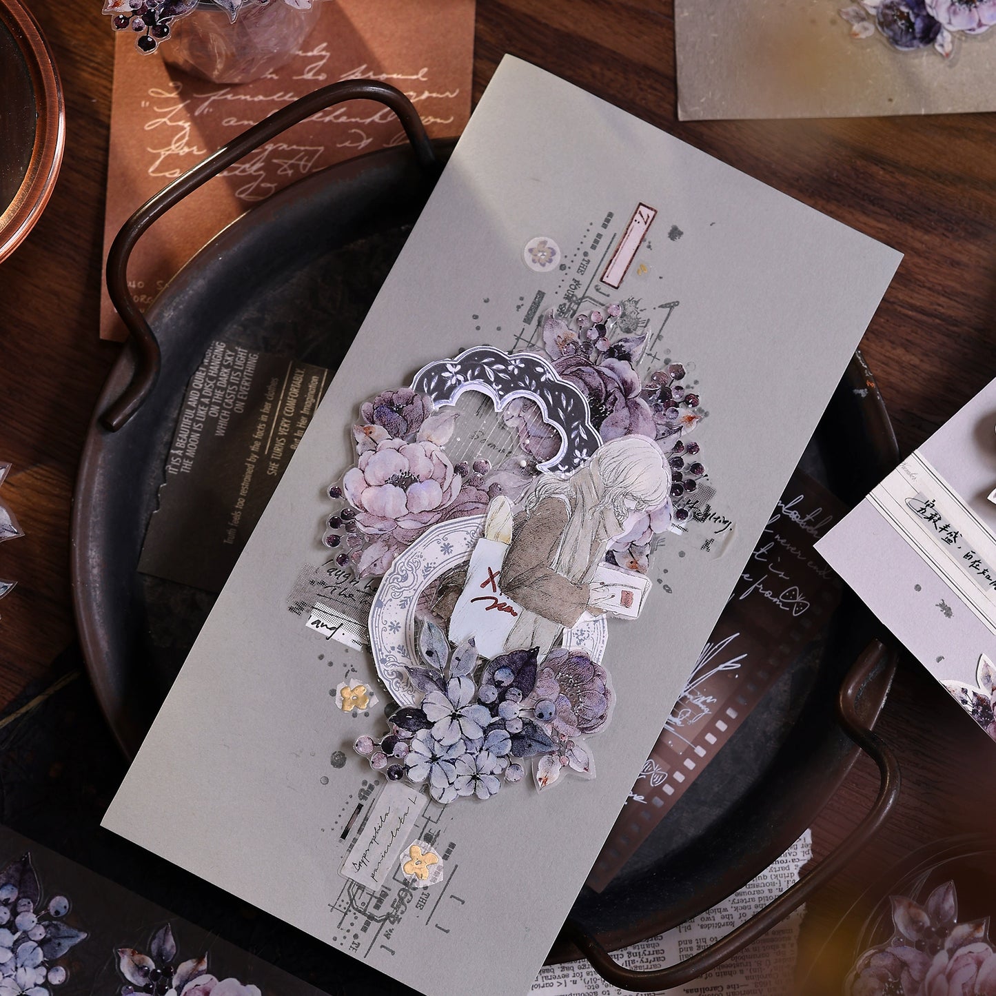 XiaoBaiJia【Night Breeze】Light Retro Orginal Design Washi Pet Tape Landscape Stickers