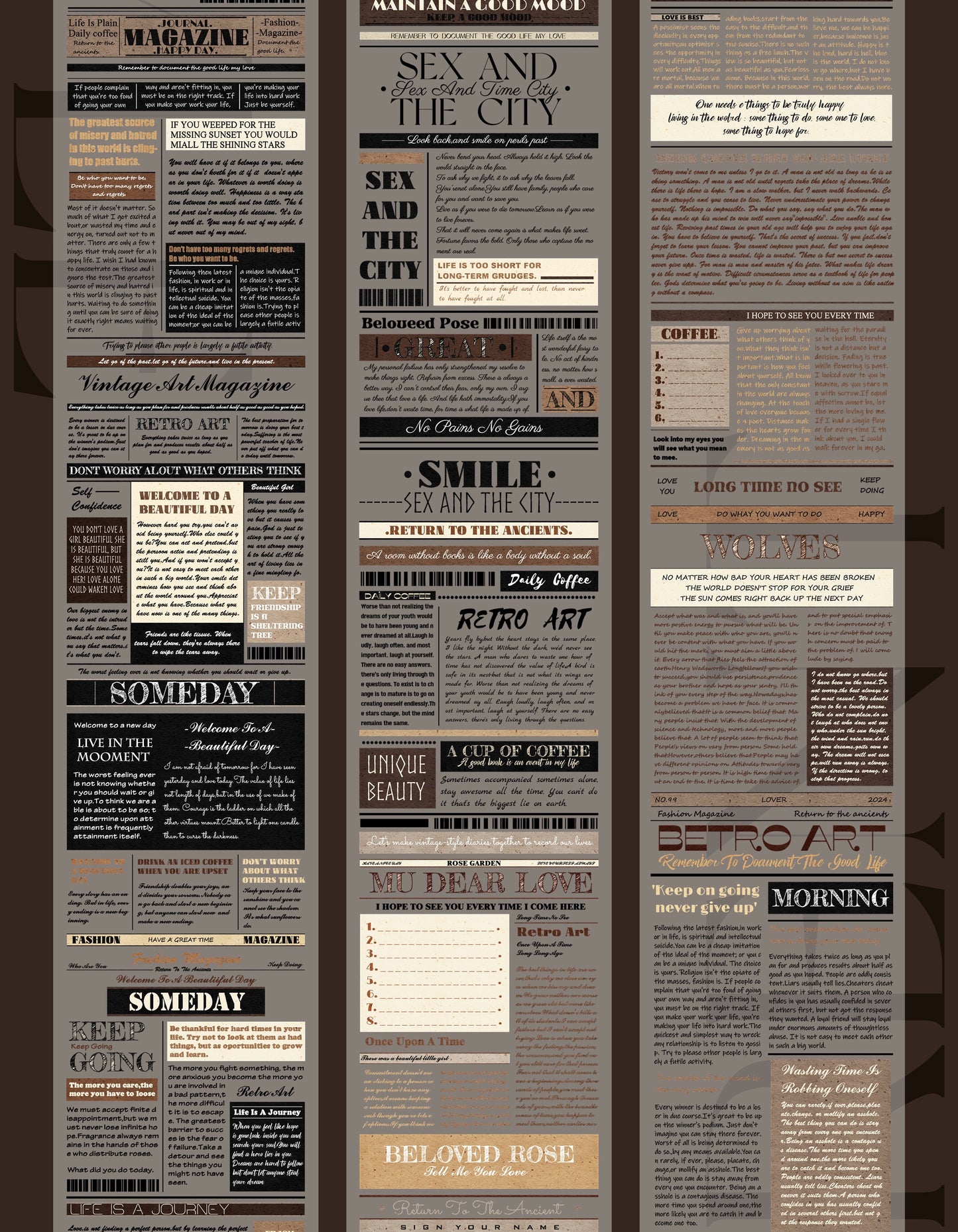 Linlanxi 【Herben Supplement】Original  Washi/Pet Tape - New Fashion Retro Wider English Counted Tape