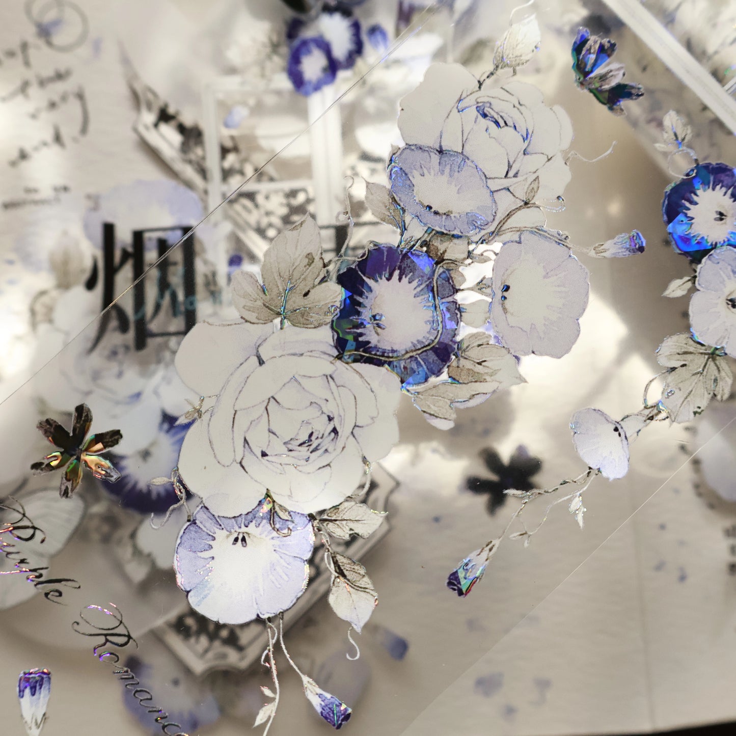 YiEr Vol15【Open Window and See Flowers】Orginal Design Pre-cut Washi/Pet Floral Tape Light Retro Landscaping Stickers