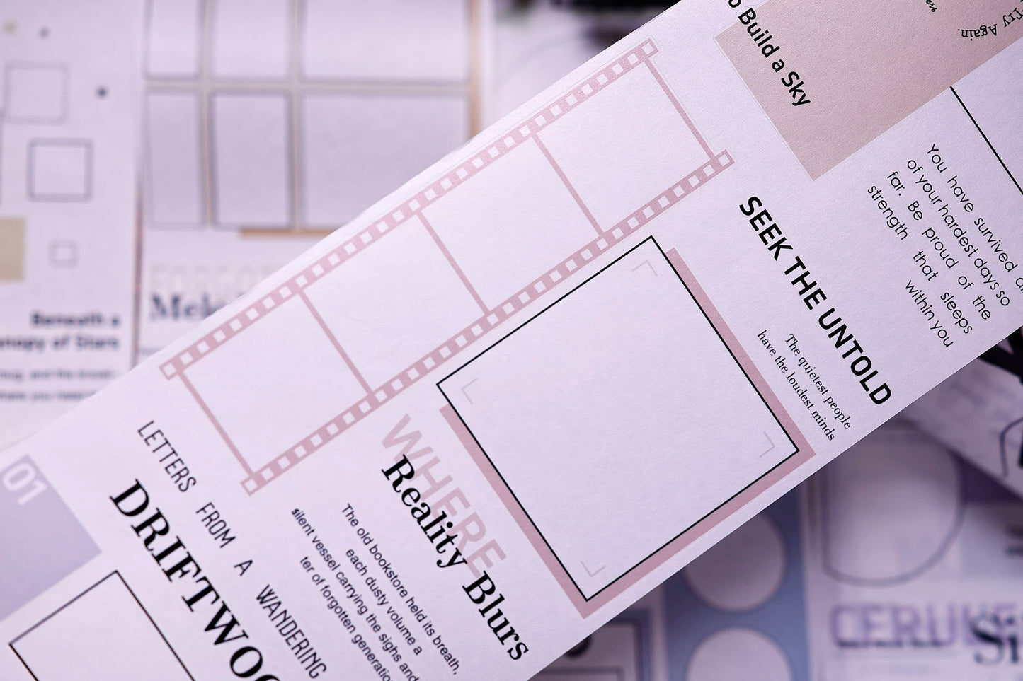 XiaoBaiJia Salt Series【Color Frame Edge Sequence】Pre-cut Orginal Design Washi/Pet Tape Light Retro Stickers