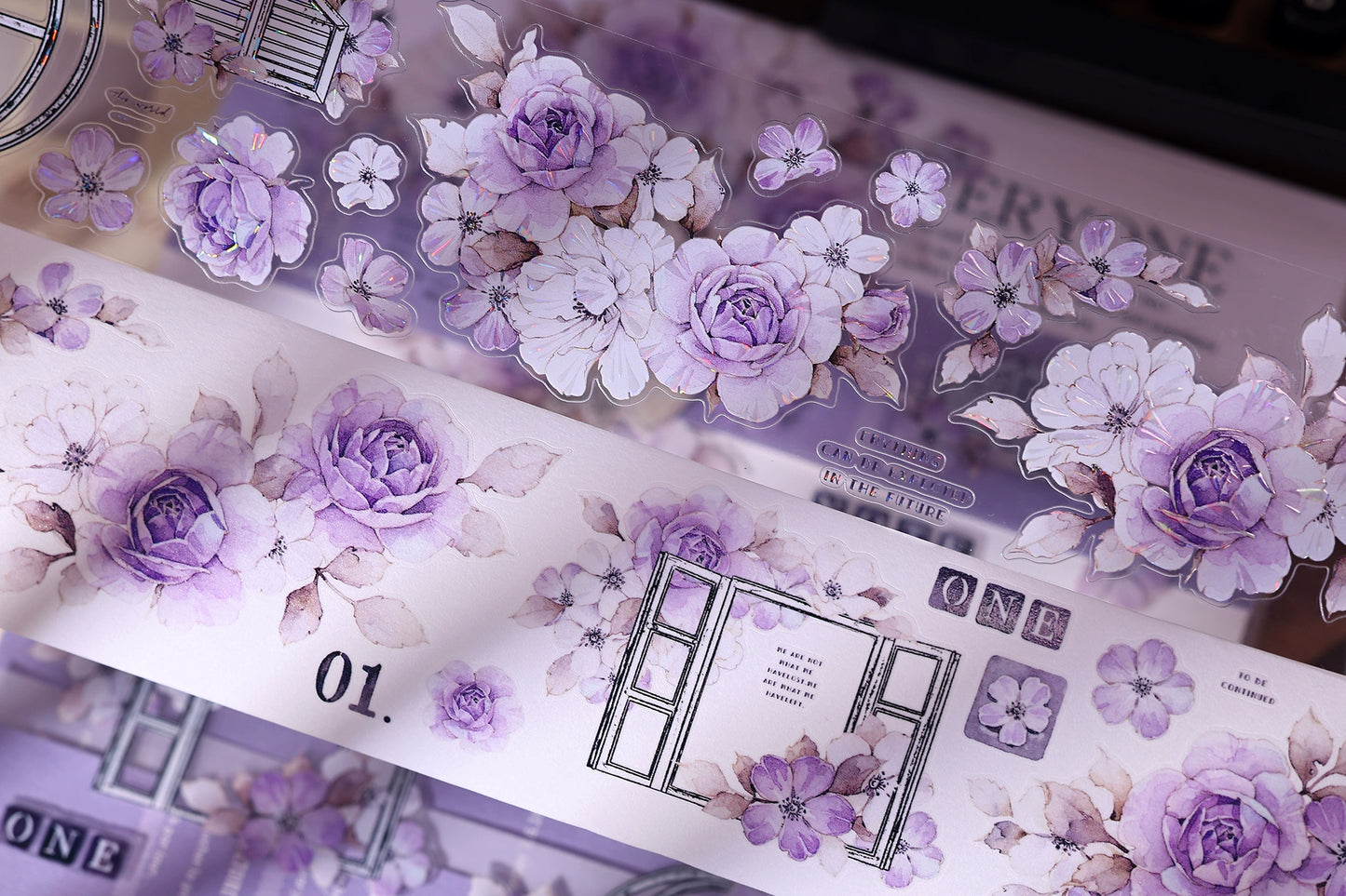 XiaoBaiJia【Sparse Shadows】Light Retro Orginal Design Washi Pet Tape Landscape Stickers