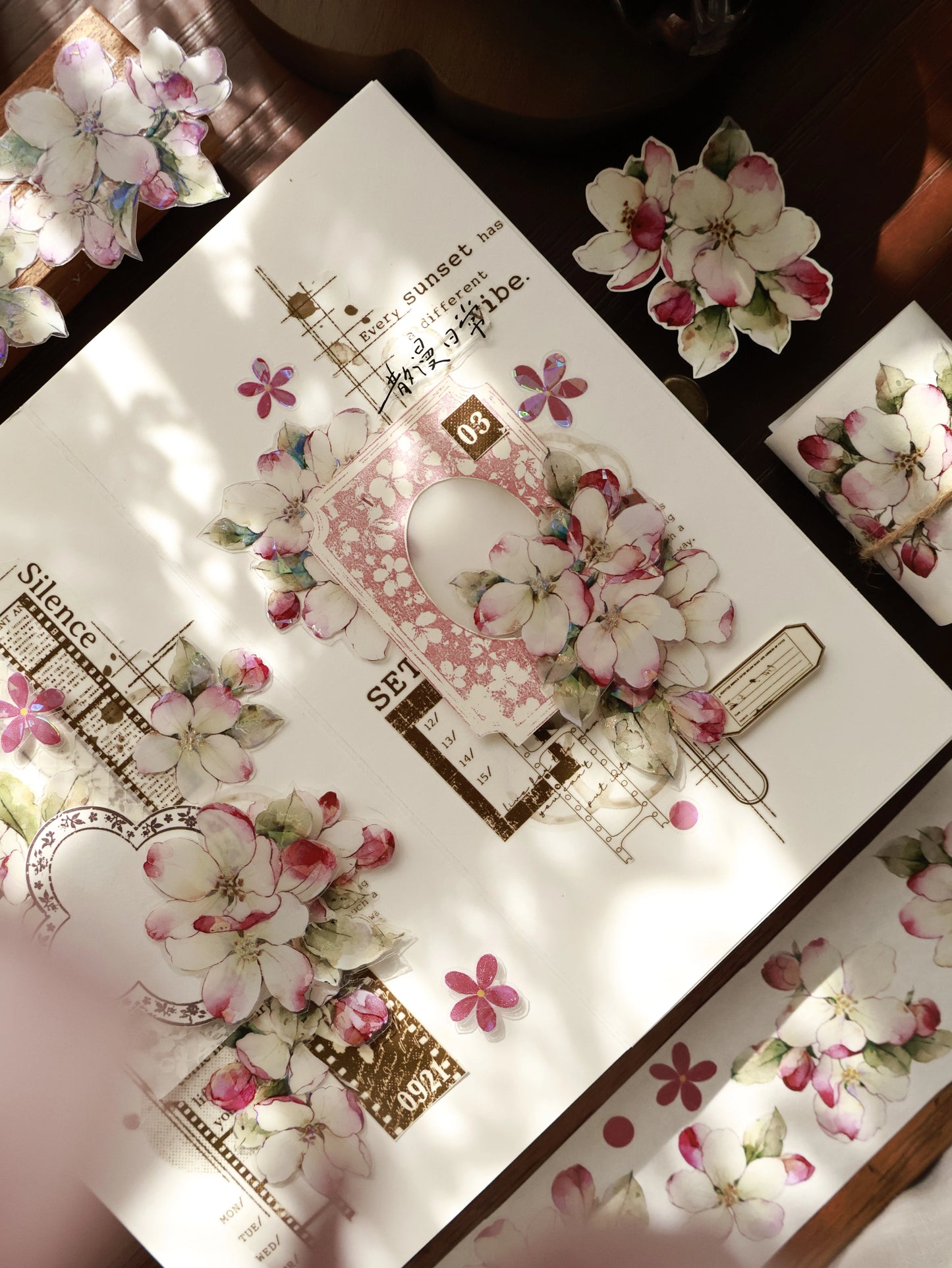 YiEr Vol15【Flower Frame Stamp】Imported Maple Red Rubber and Maple Wood Stamp