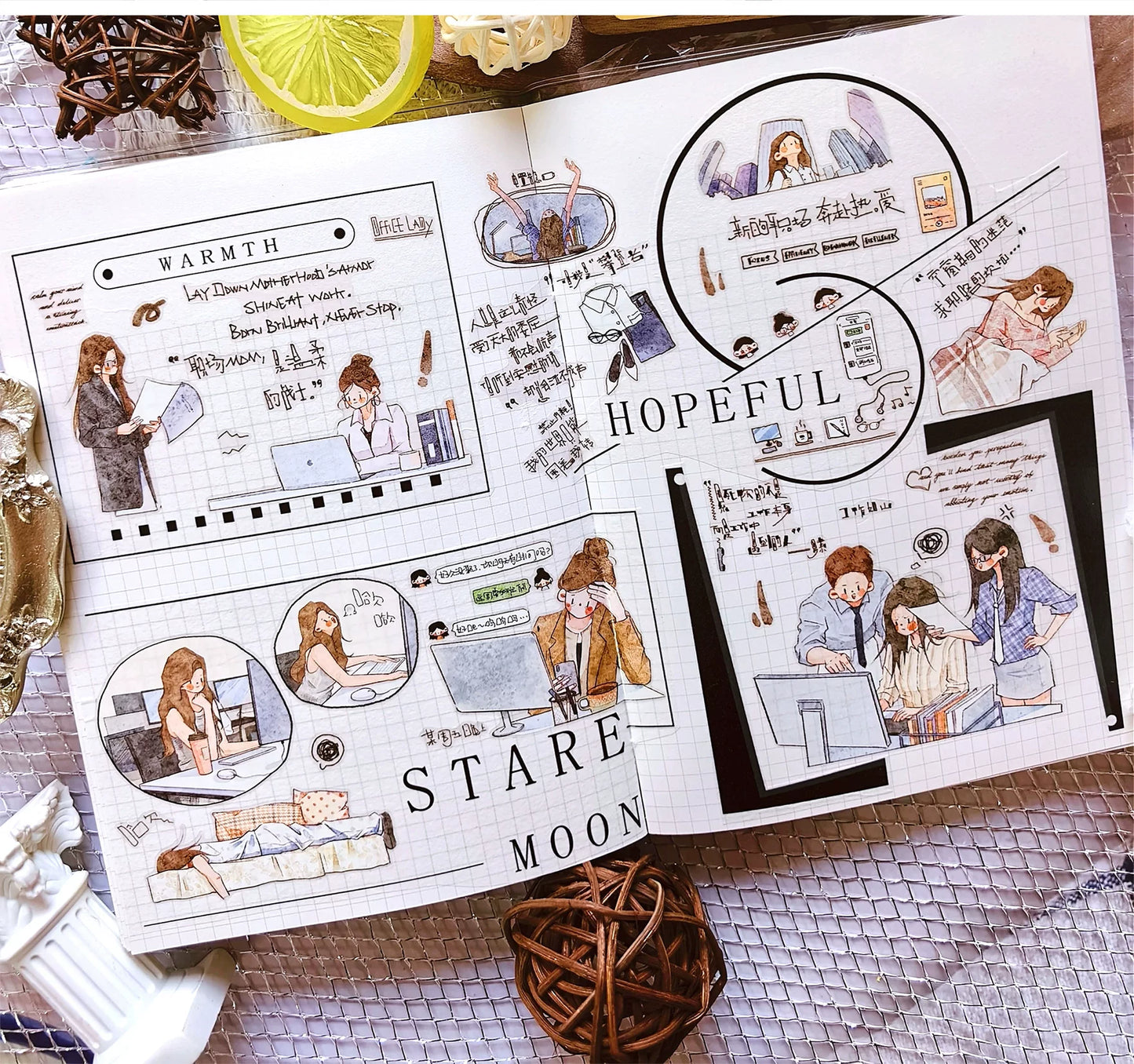 XingXing Vol12【A Path Adorned with Blossoms】 Pre-cut Salt based Daily Growth Path for Girls, Healing and Striving for a Lifetime Washi PET Tape