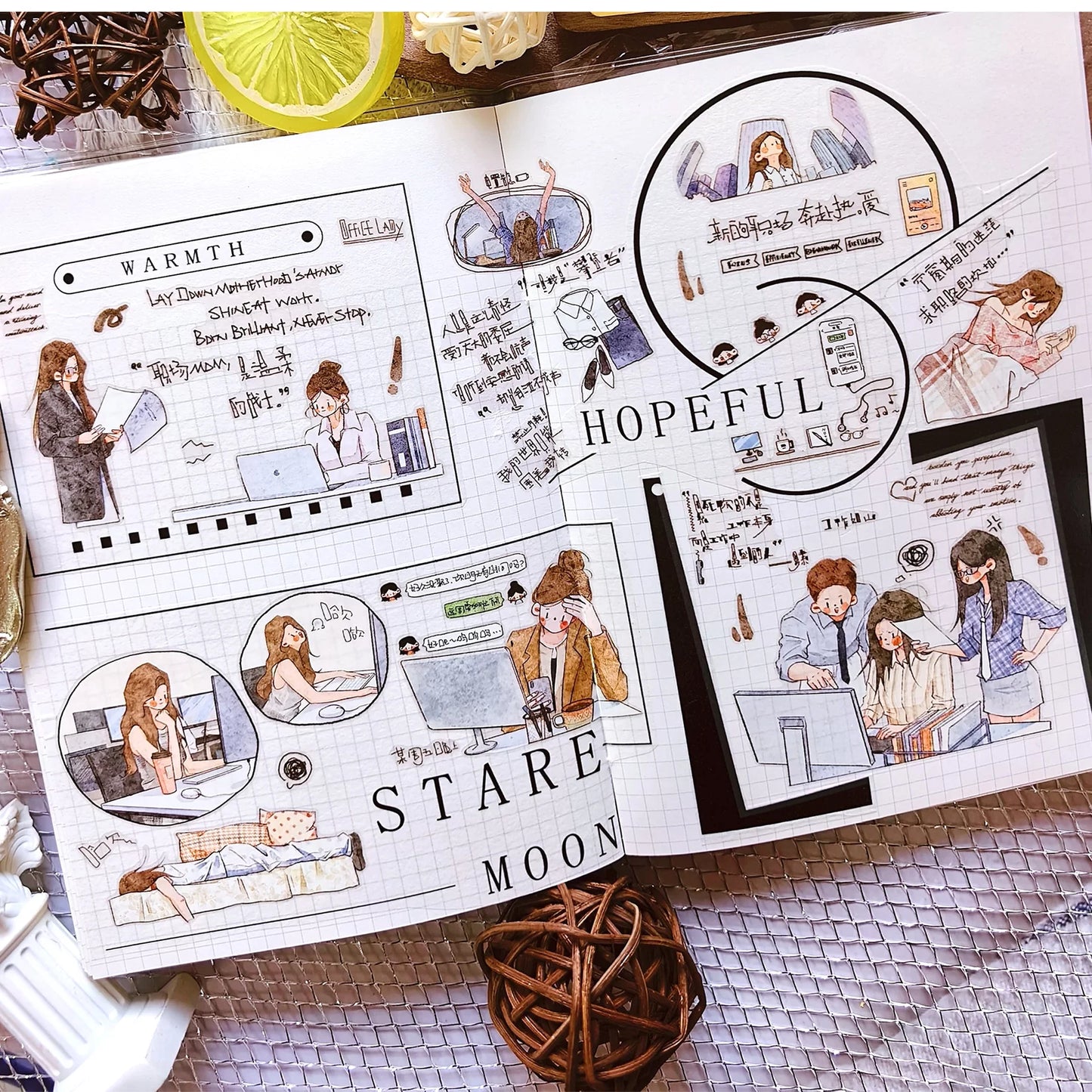 XingXing Vol12【A Path Adorned with Blossoms】 Pre-cut Salt based Daily Growth Path for Girls, Healing and Striving for a Lifetime Washi PET Tape