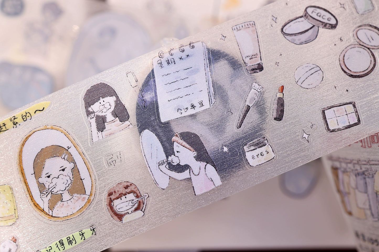 XiaoBaiJia Minimalist Style【Daily Affairs】Light Retro Orginal Design Washi Pet Tape Landscape Stickers