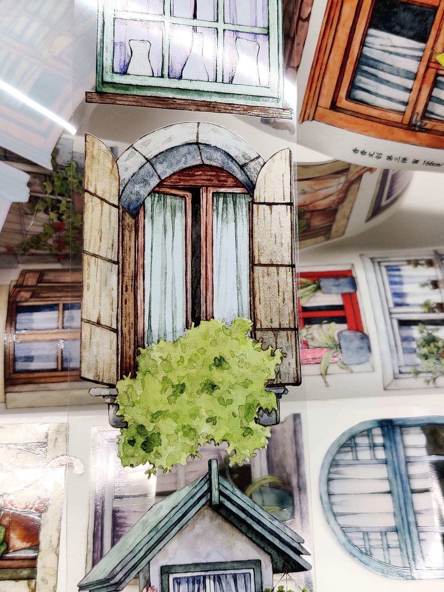 Xiangxiang Vol3 【Window】Light Retro Orginal Design Washi Pet Tape Landscaping Stickers