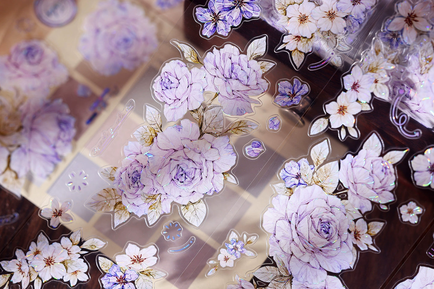 XiaoBaiJia【Rose Poetry】Light Retro Orginal Design Washi Pet Tape Landscape Stickers