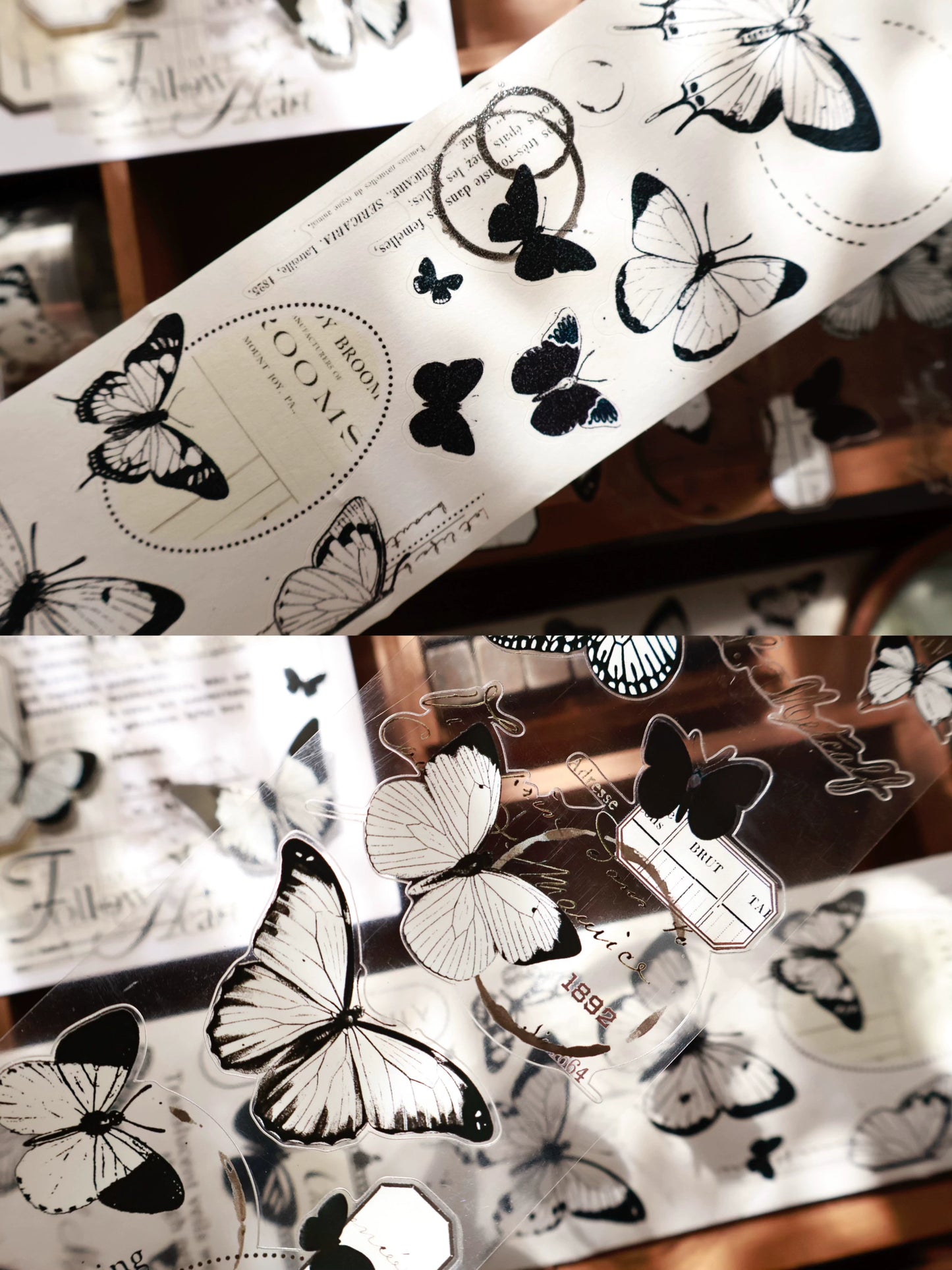 YiEr Vol15【Butterfly Habitat】Orginal Design Pre-cut Washi/Pet Floral Tape Light Retro Landscaping Stickers