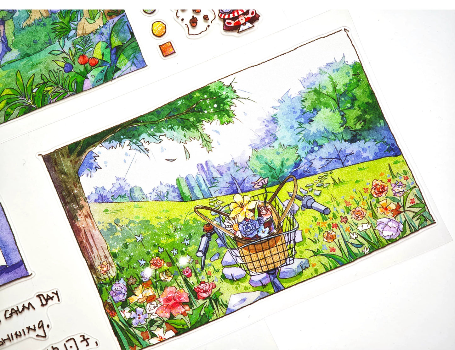 XingXing【Little Bliss】 Pre-cut Salt Based Warm Healing Scene Washi/PET Tape