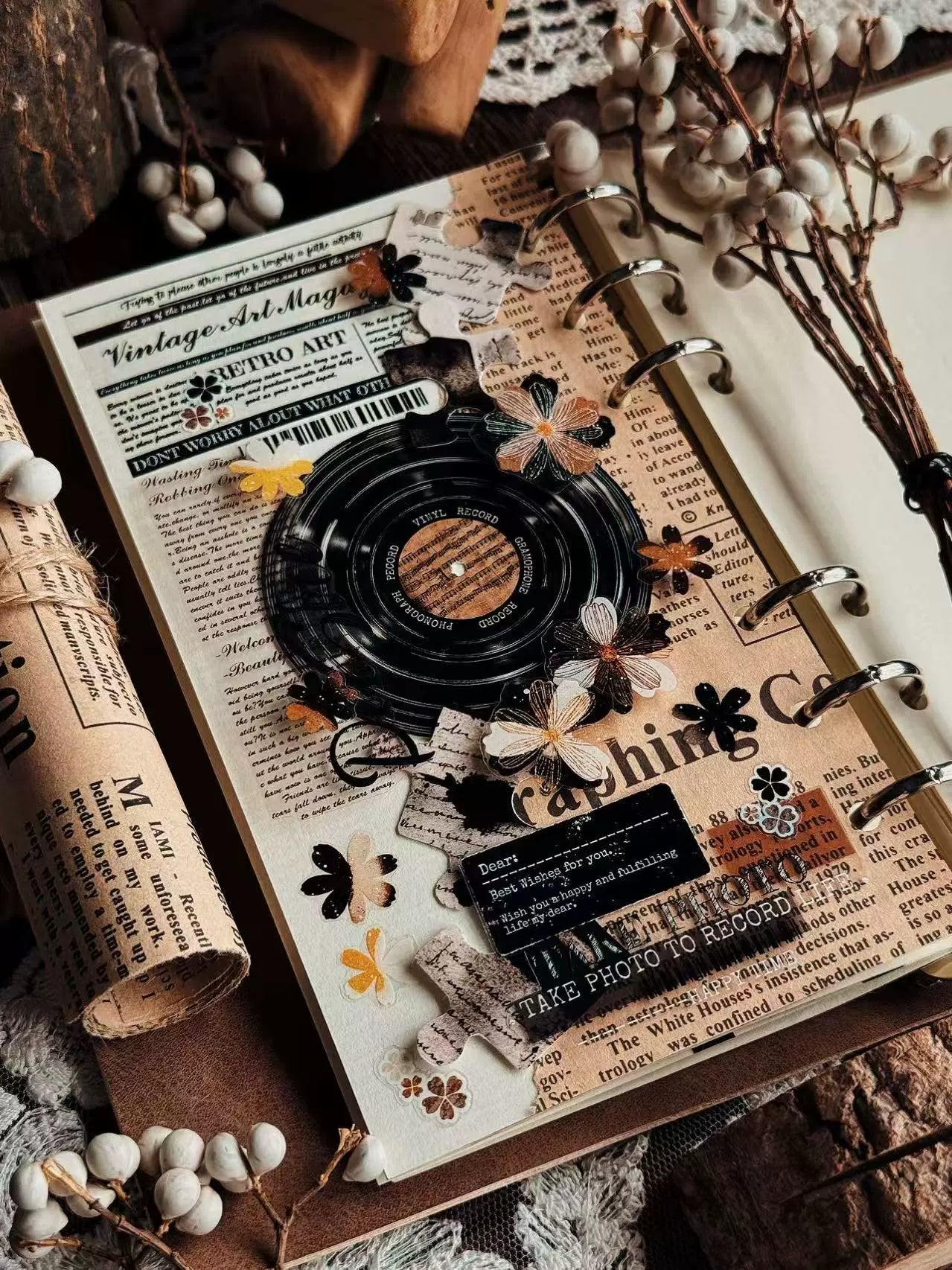 Linlanxi 【Puzzle Painting】Original  Pre-cut Washi/Pet Tape,New Fashion Retro Wider English Counted Tape