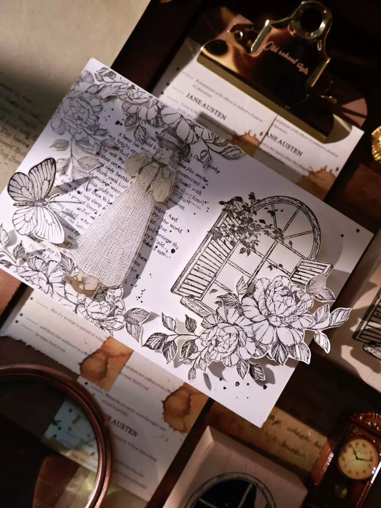 YiEr Vol14【Windows Stamp】Imported Maple Red Rubber and Maple Wood Stamp