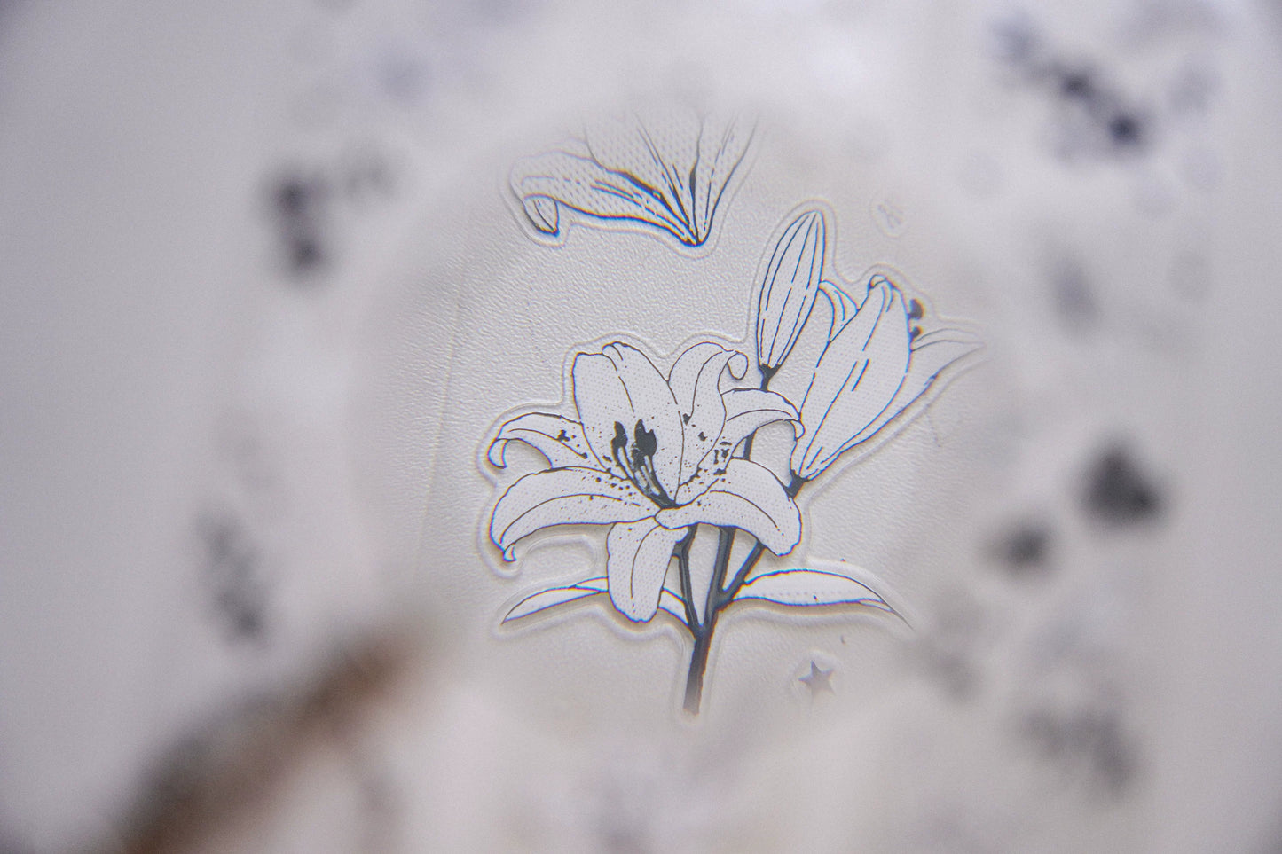 Yuanzi-Jennyuanzi【Licht Schatten】Vorgeschnittene Blumen Vogel Schmetterling Stern Kette Heißsilber Washi PET Tape