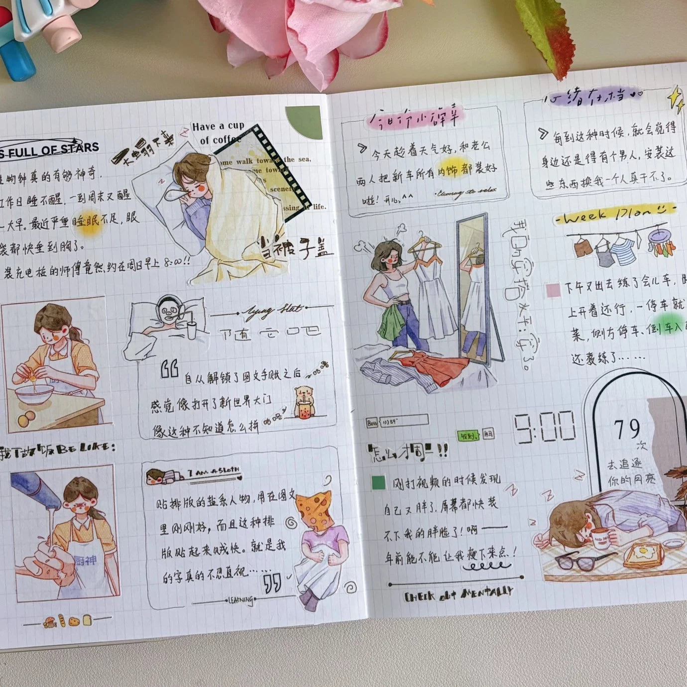 XingXing【Egal was】 Vorgeschnittenes salzbasiertes Arbeitsloses und im Alltag flach liegendes Washi-PET-Klebeband