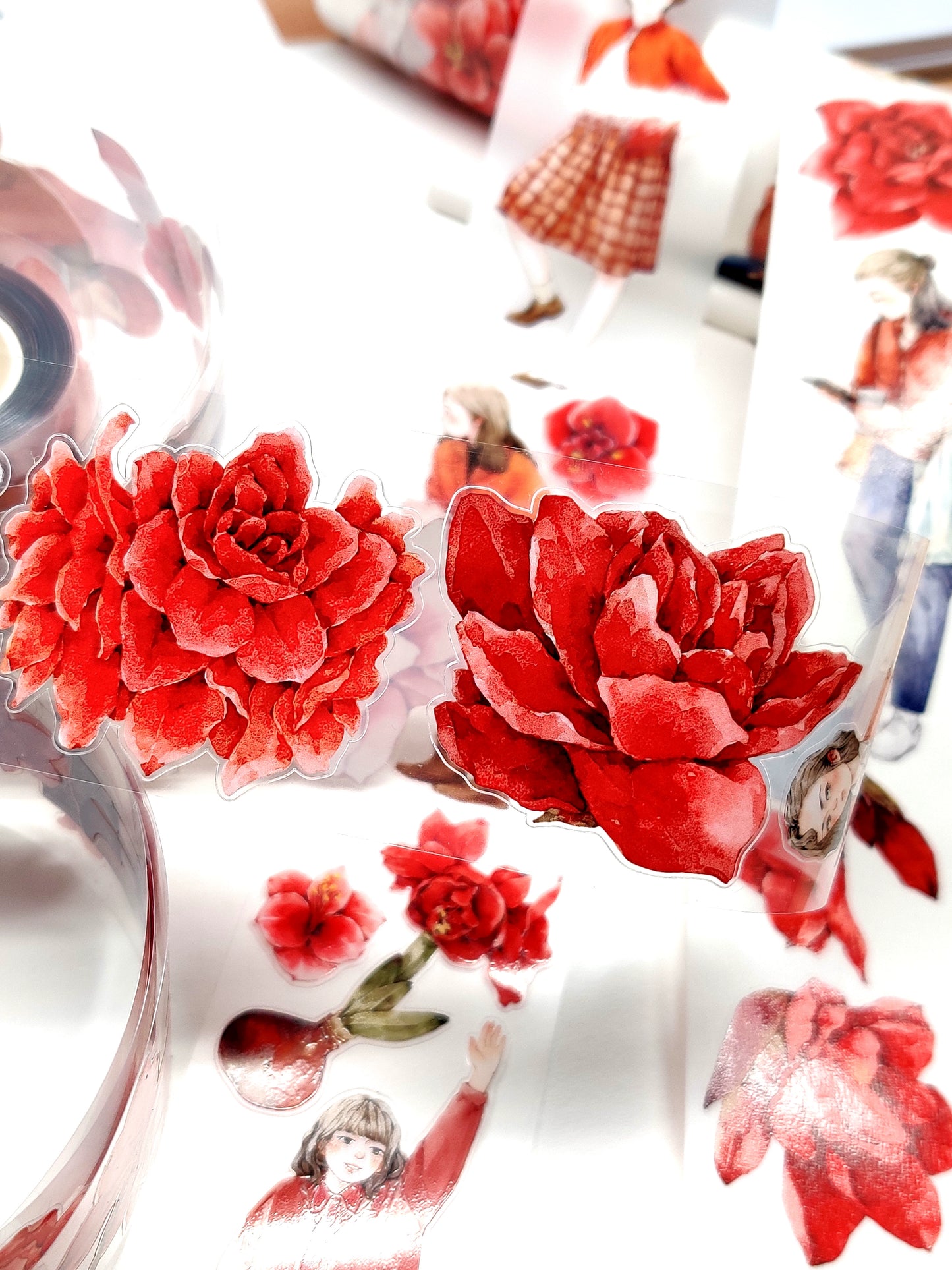 Xiangxiang Vol3【Wait】Light Retro Character Scenery Orginal Design Washi Pet Tape Landscaping Stickers