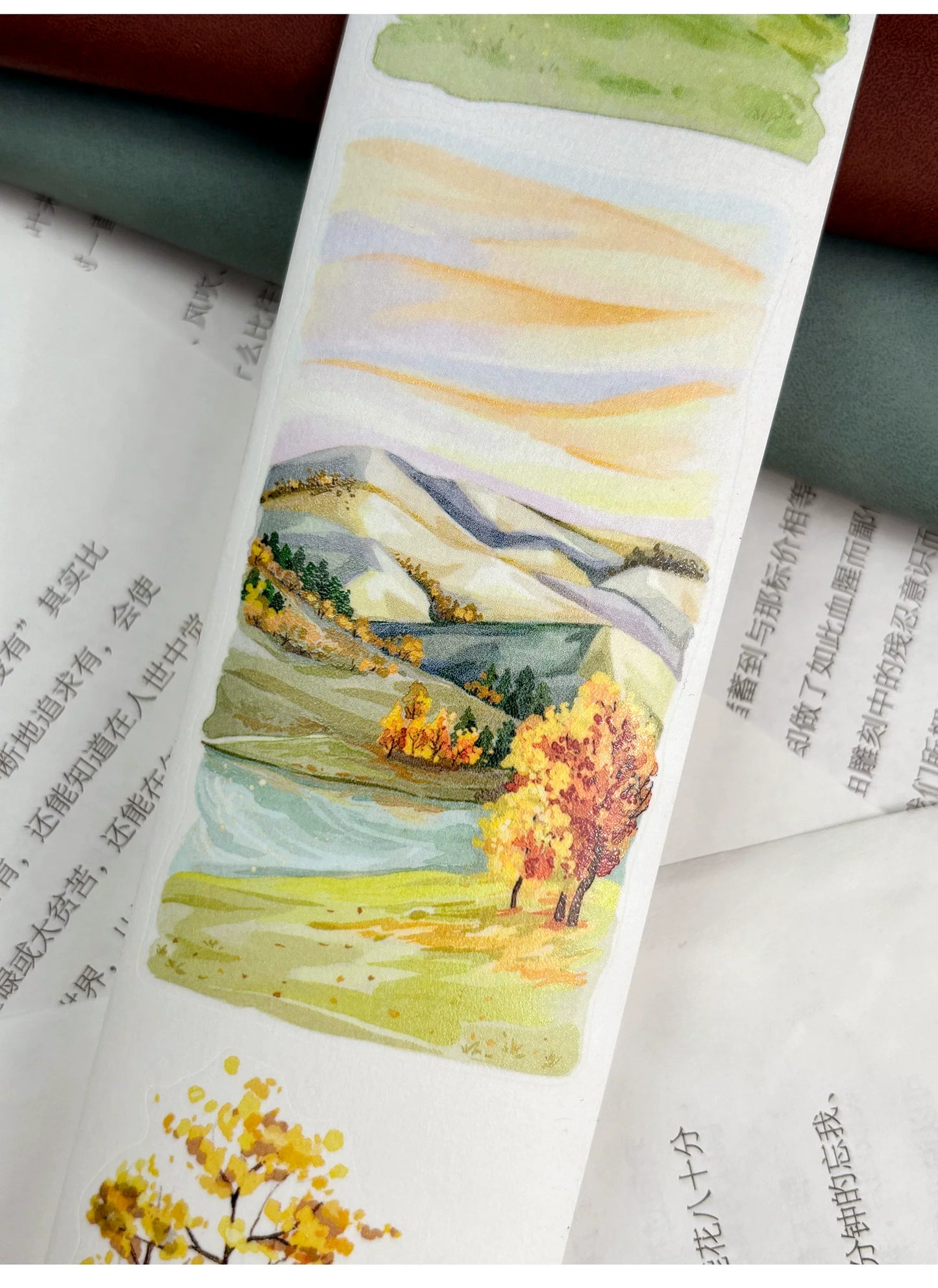 ZiYuanSu【Sunset Glow】Background Sunset Scene Pre-cut Washi/PET Tape