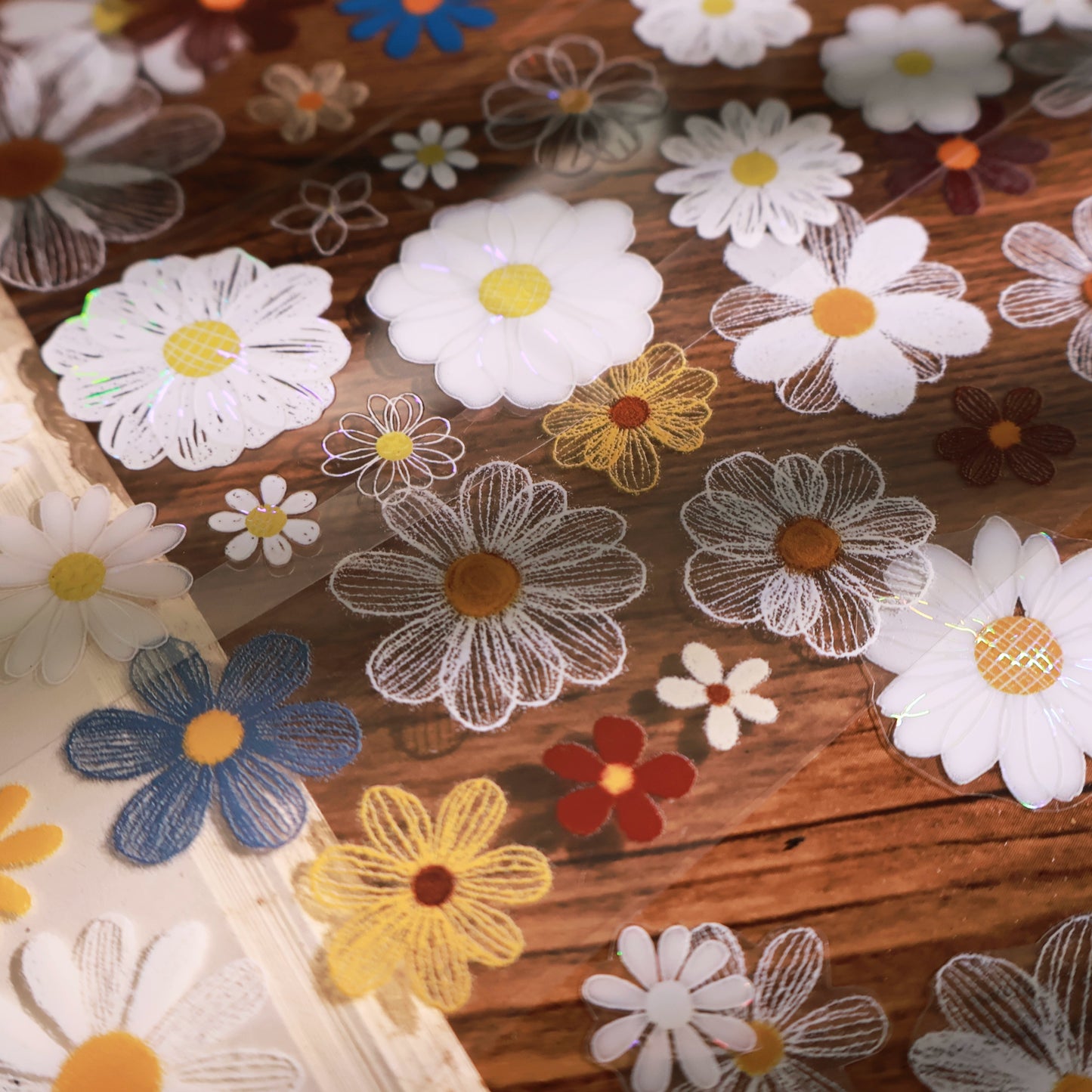 YiEr Vol13【Chrysanthemum Velvet Flower】Orginal Design Washi/Pet Floral Tape Light Retro Landscaping Stickers