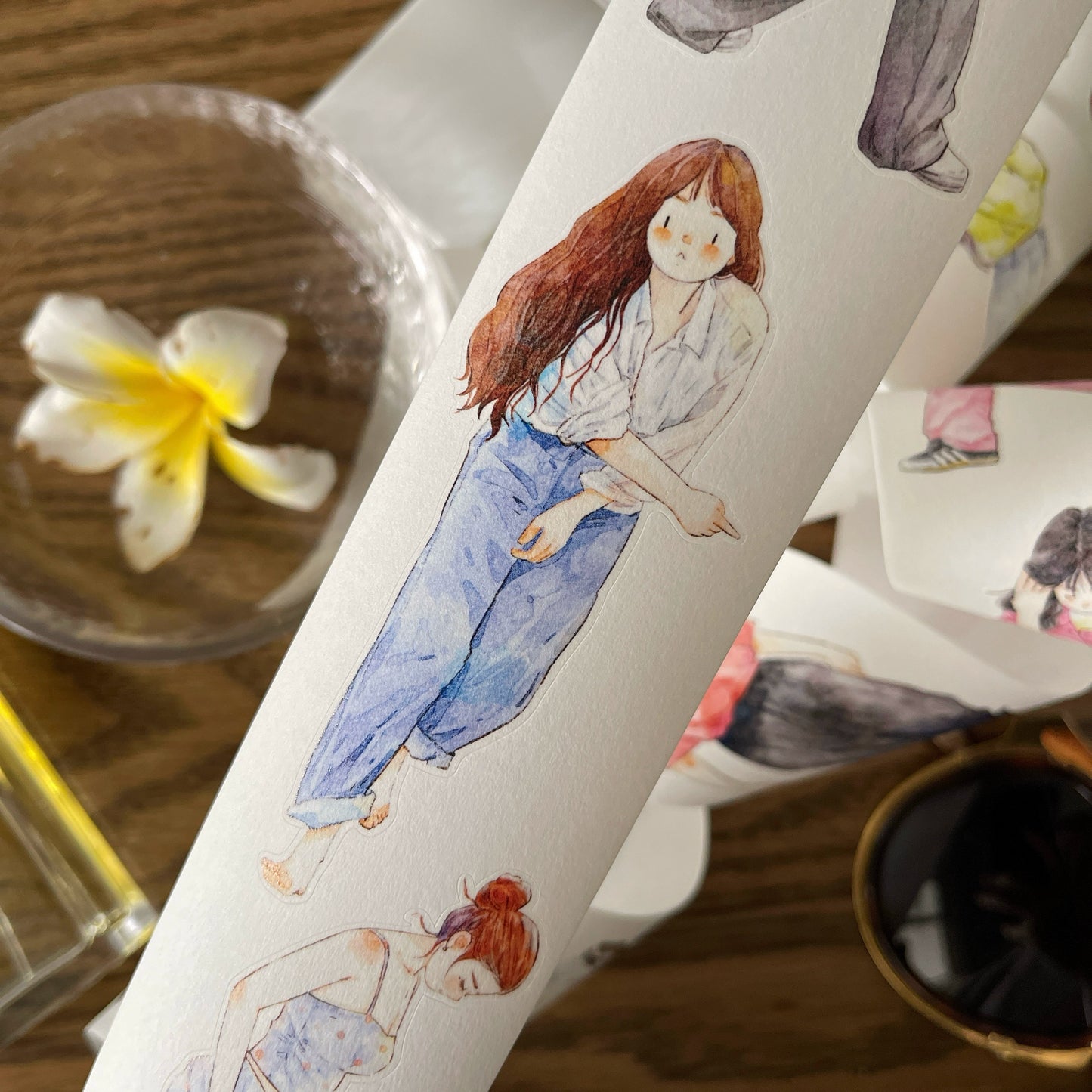 DingDing Vol10【37#Follow Your Heart】Original Design Pre-Cut Washi/PET Tape Stickers,for Scrapbook Supplies,Journaling,Junk Journal,Bullet Journal,Planner Stickers