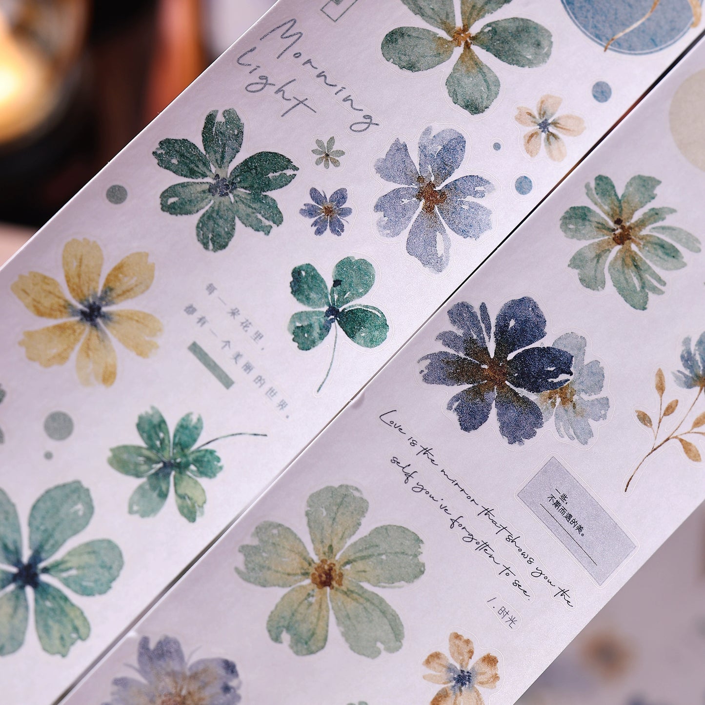 XiaoBaiJia【Green Book】Light Retro Orginal Design Washi Pet Tape Landscape Stickers