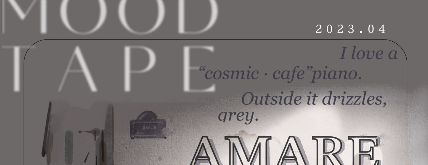 Moodtape【Leisurely Drinking Coffee】Coffee Shop Washi Tape Stickers for DIY Decorative Materials,Scrapbook Supplies,Junk Journal