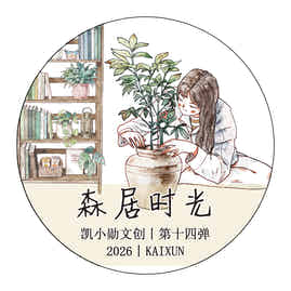 Kaixiaoxun Vol14【Forest Dwelling Time】 Pre-Cut Long Loop Washi/Matte PET Tape for Scrapbook Supplies,Junk Journal Supplies