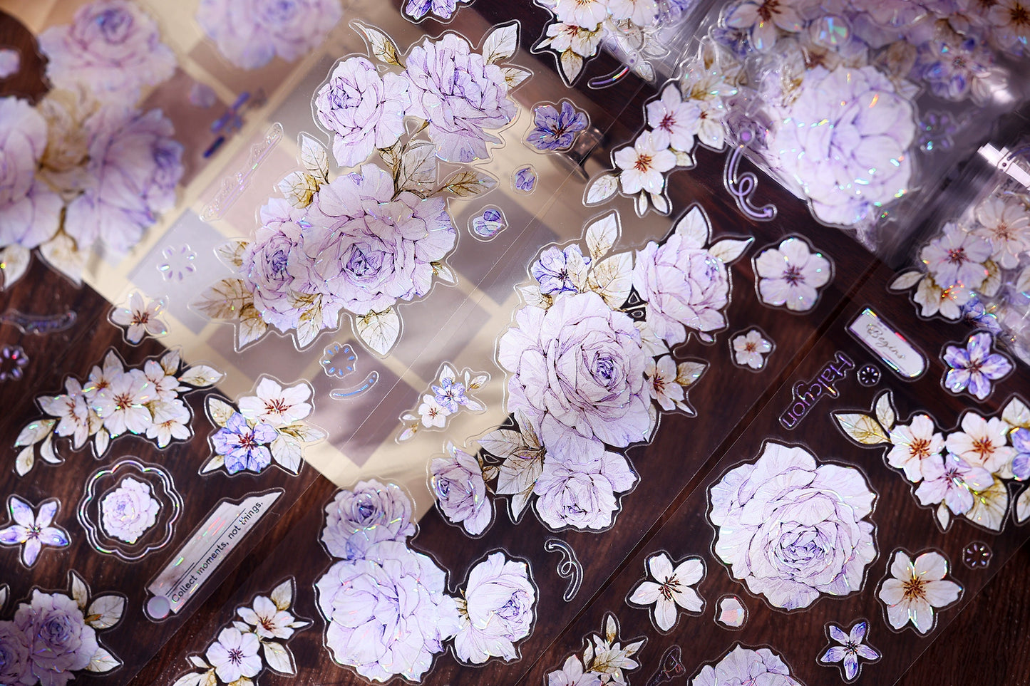 XiaoBaiJia【Rose Poetry】Light Retro Orginal Design Washi Pet Tape Landscape Stickers