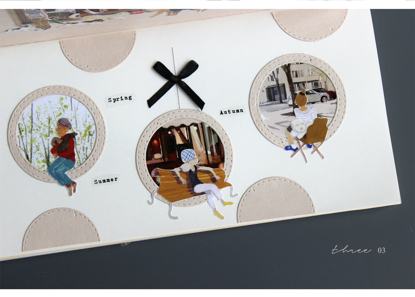 Moodtape【Walking and Drinking Coffee】Original Cute Character Washi Tape Street View Coffee Stickers