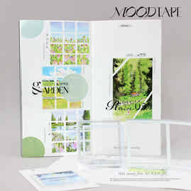 Moodtape【Traveler's Diary&White Gallery】Landscape Frame Original Design Washi/Pet Tape Stickers,for Scrapbook Supplies,Scrapbook Tape Stickers,Junk Journal Supplies