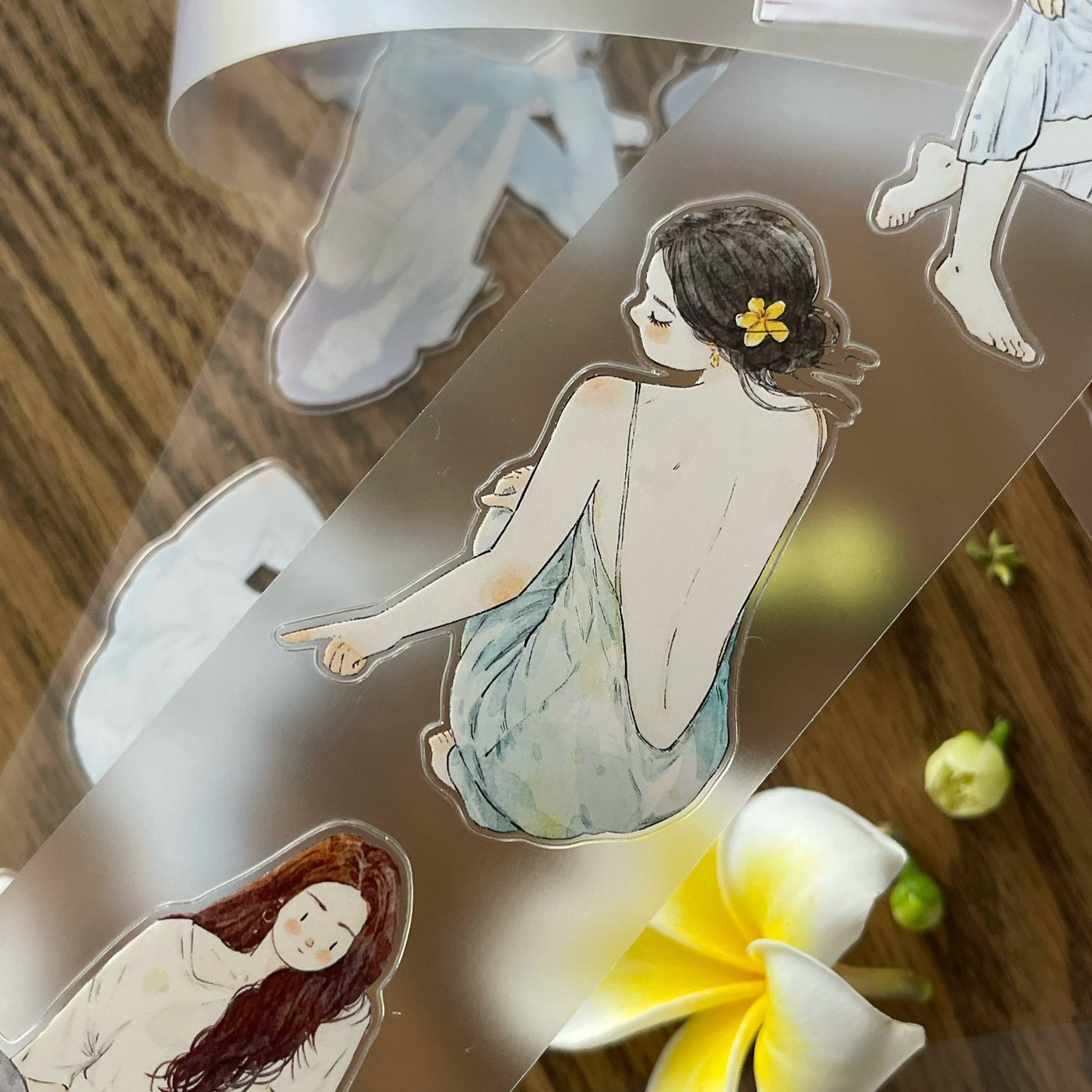 DingDing Vol10【36#Summer Days】Original Design Pre-Cut Washi/PET Tape Stickers,for Scrapbook Supplies,Journaling,Junk Journal,Bullet Journal,Planner Stickers