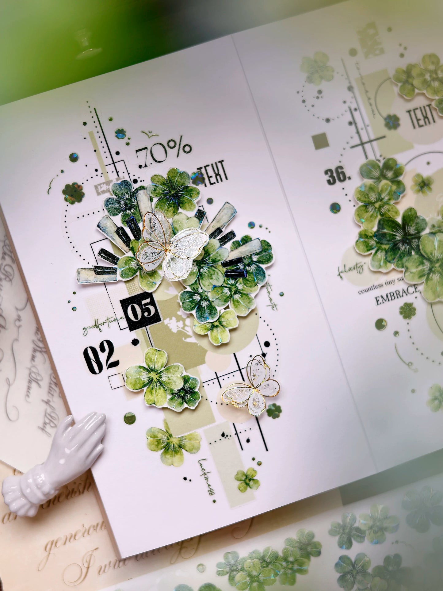 XiaoBaiJia Salt Series【Color Circle Collection】Pre-cut Orginal Design Washi/Pet Tape Light Retro Stickers