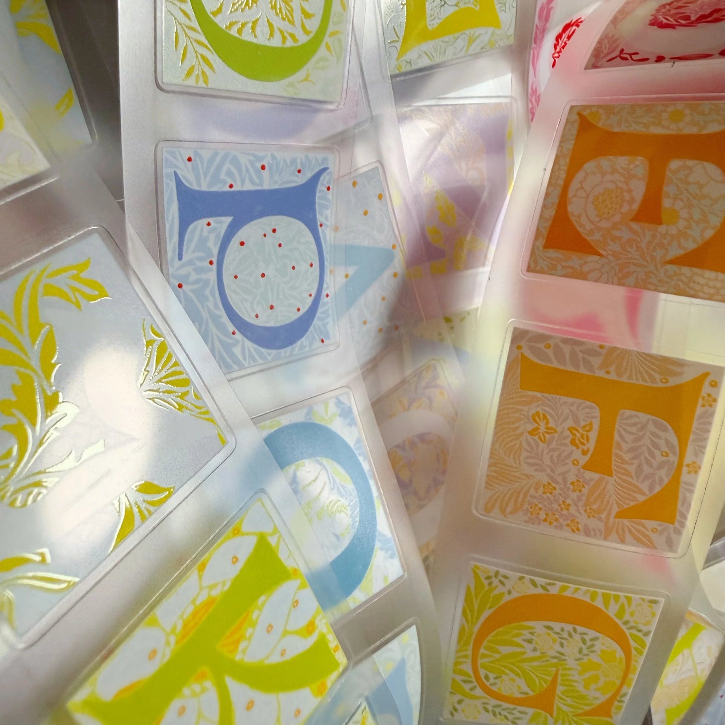ZaoZao Vol4【Botanical Letter Set】Original Design Kiss-Cut Washi PET Tape Stickers,for Scrapbook Supplies,Journaling,Junk Journal,Bullet Journal,Planner Stickers