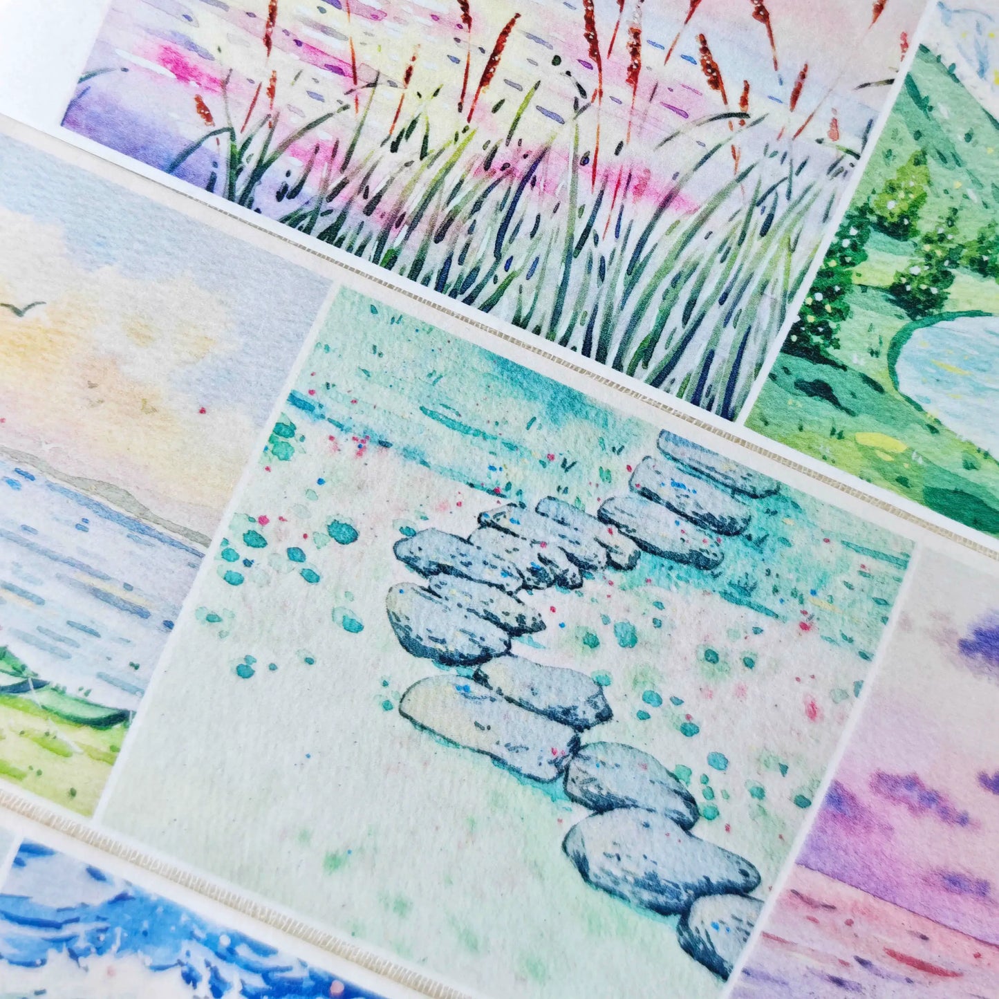XingXing Vol7【Mountains and Seas Stretch Endlessly】 Pre-cut Light Retro Scene Washi/PET Tape
