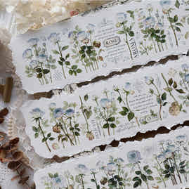 BaiCang【Rose Garden Glacier】Orginal Design Washi/Pet Tape Light Retro Landscaping Stickers,for Scrapbook Supplies,Scrapbook Tape Stickers,Junk Journal Supplies